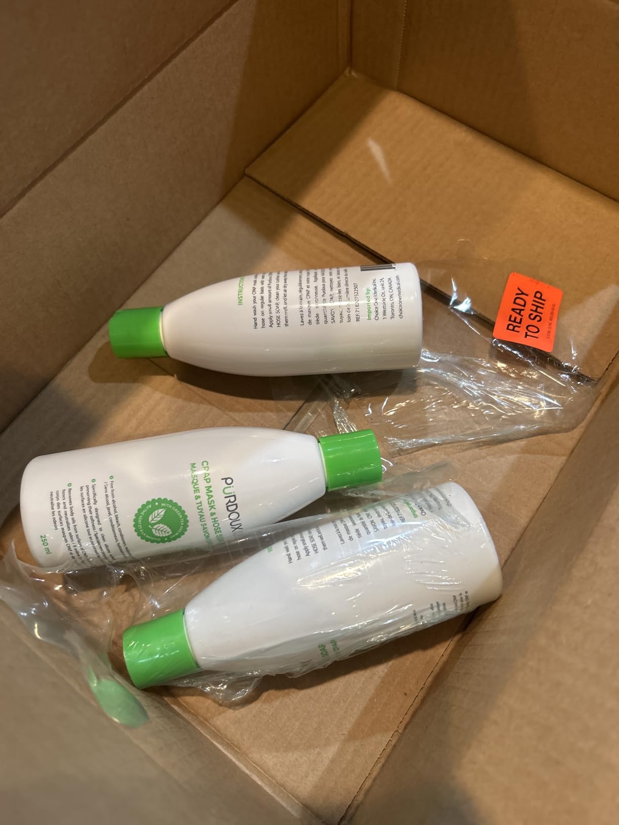 CPAP Mask & Hose Soap (Pack of 3 Bottles x 250mL) Green Tea Mint Scent customer photo 1