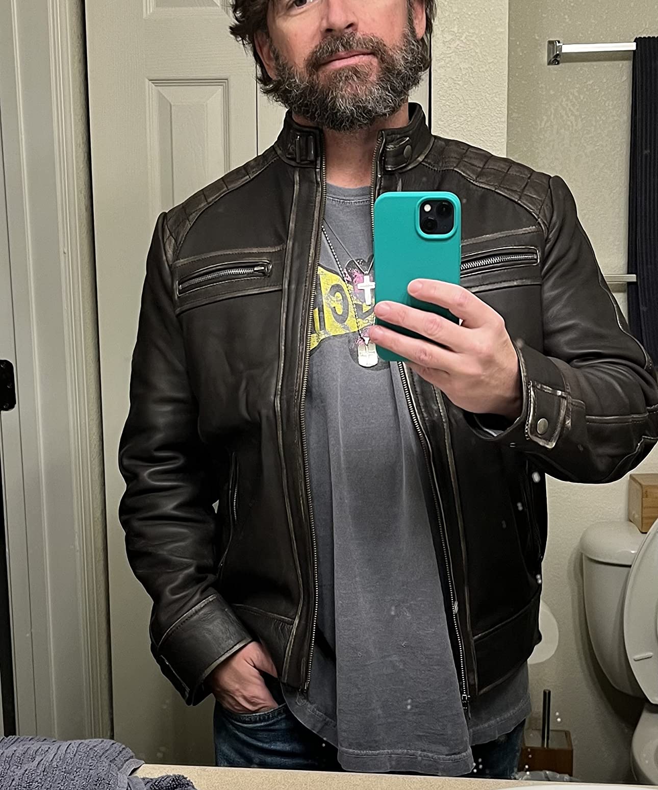Artistry Leather Men's Motorcycle Jacket customer photo 1