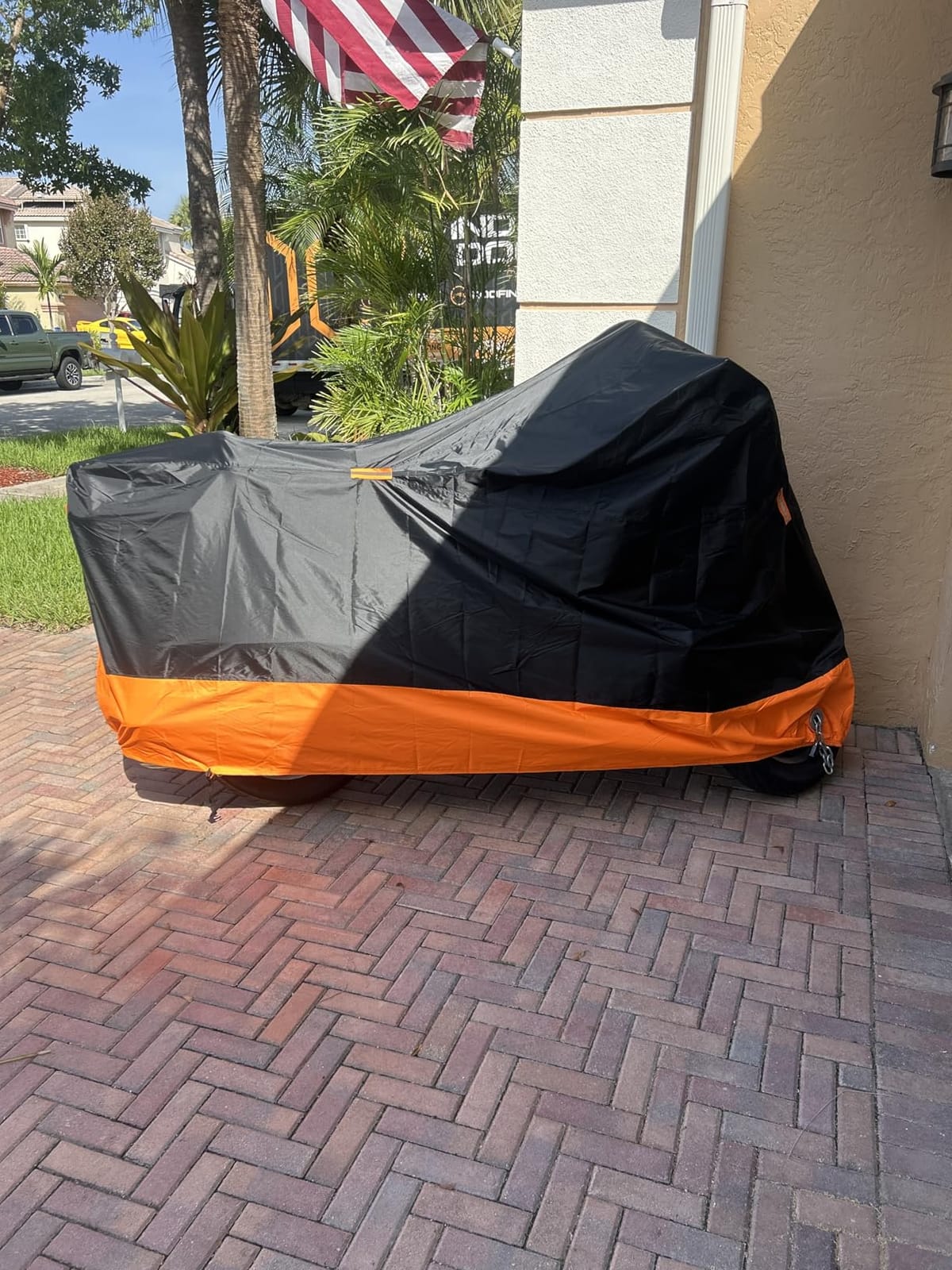 Motorcycle Cover Waterproof for Harley Davidson Street Glide Touring XXXL Orange customer photo 2