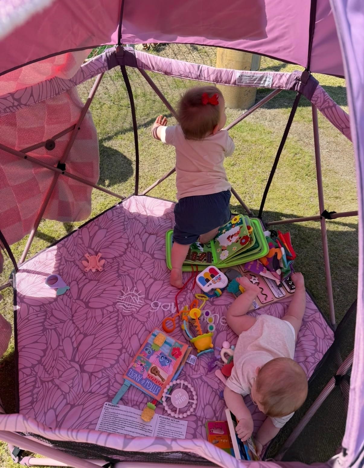 Baby Delight Go with Me Eclipse Deluxe Playard, Watercolor Stripe Base customer photo 1
