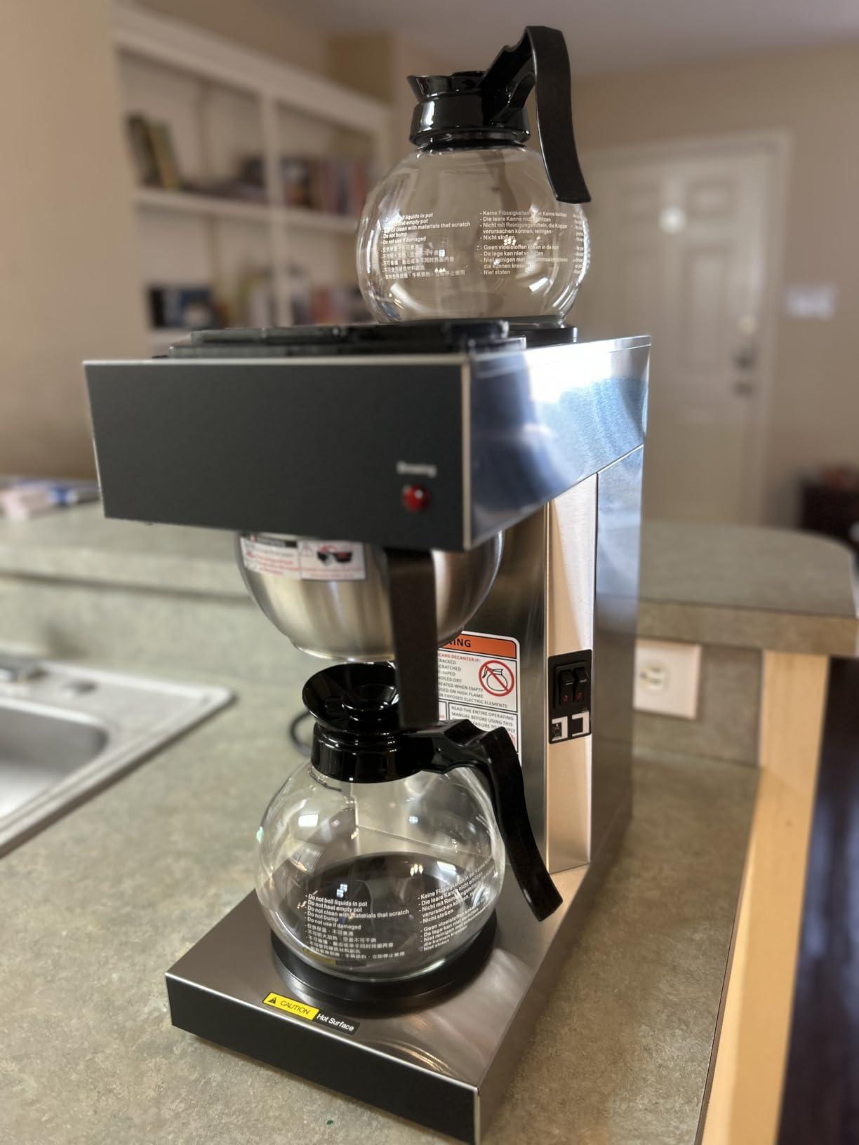 SYBO 12-Cup Commercial Pour Over Coffee Maker SF-CB-2GA customer photo 2