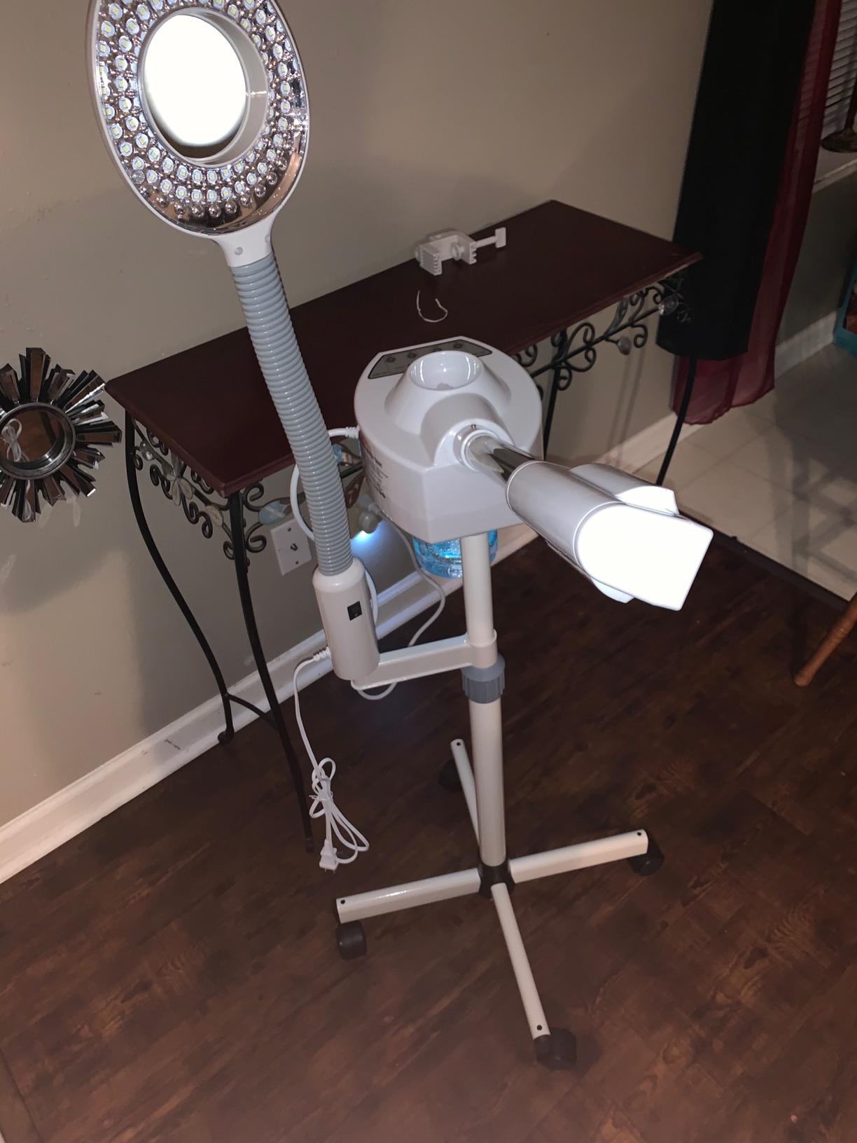 Nova Microdermabrasion Professional 2 in 1 Facial Steamer for Face Deep Cleaning Ozone Face Steamer with 5X Magnifying Lamp Hot Mist Function for Salon Spa Home Beauty Equipment customer photo 1
