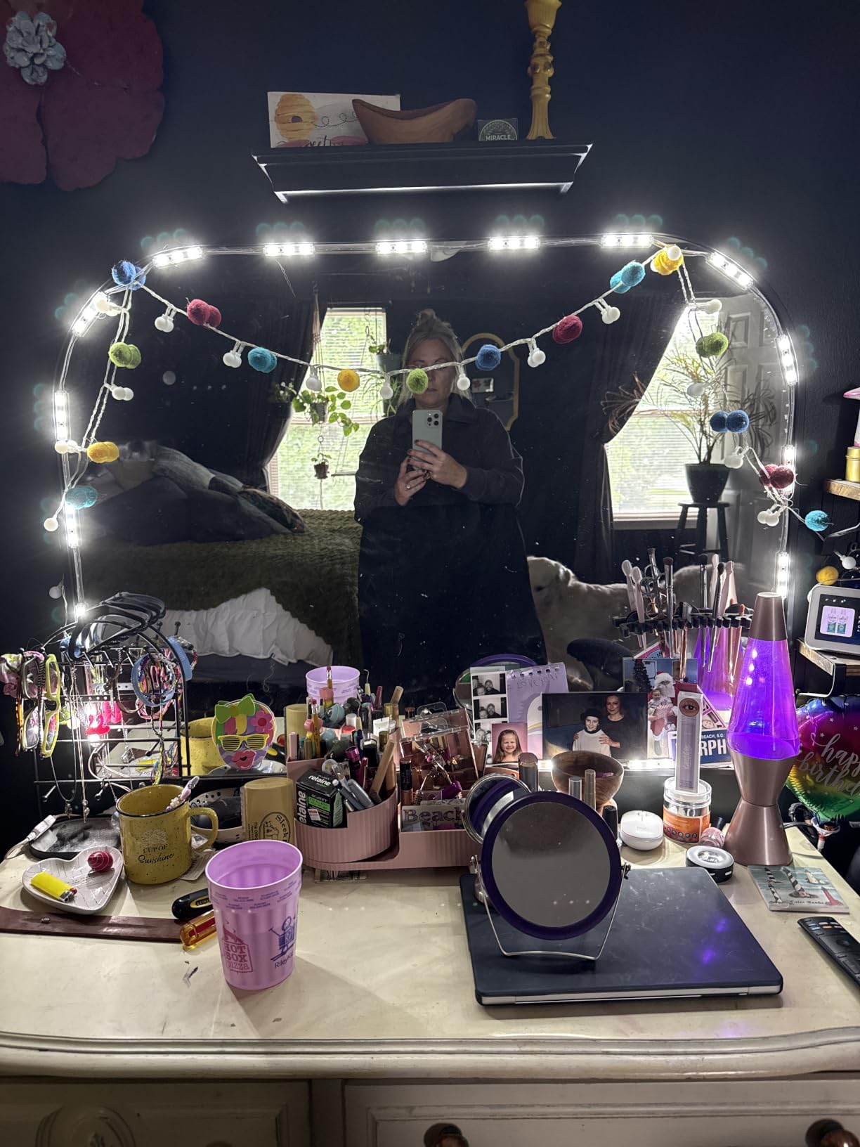 Led Vanity Mirror Lights, Hollywood Style Vanity Make Up Light, 10ft Ultra Bright White LED, Dimmable Touch Control Lights Strip, for Makeup Vanity Table & Bathroom Mirror, Mirror Not Included customer photo 2