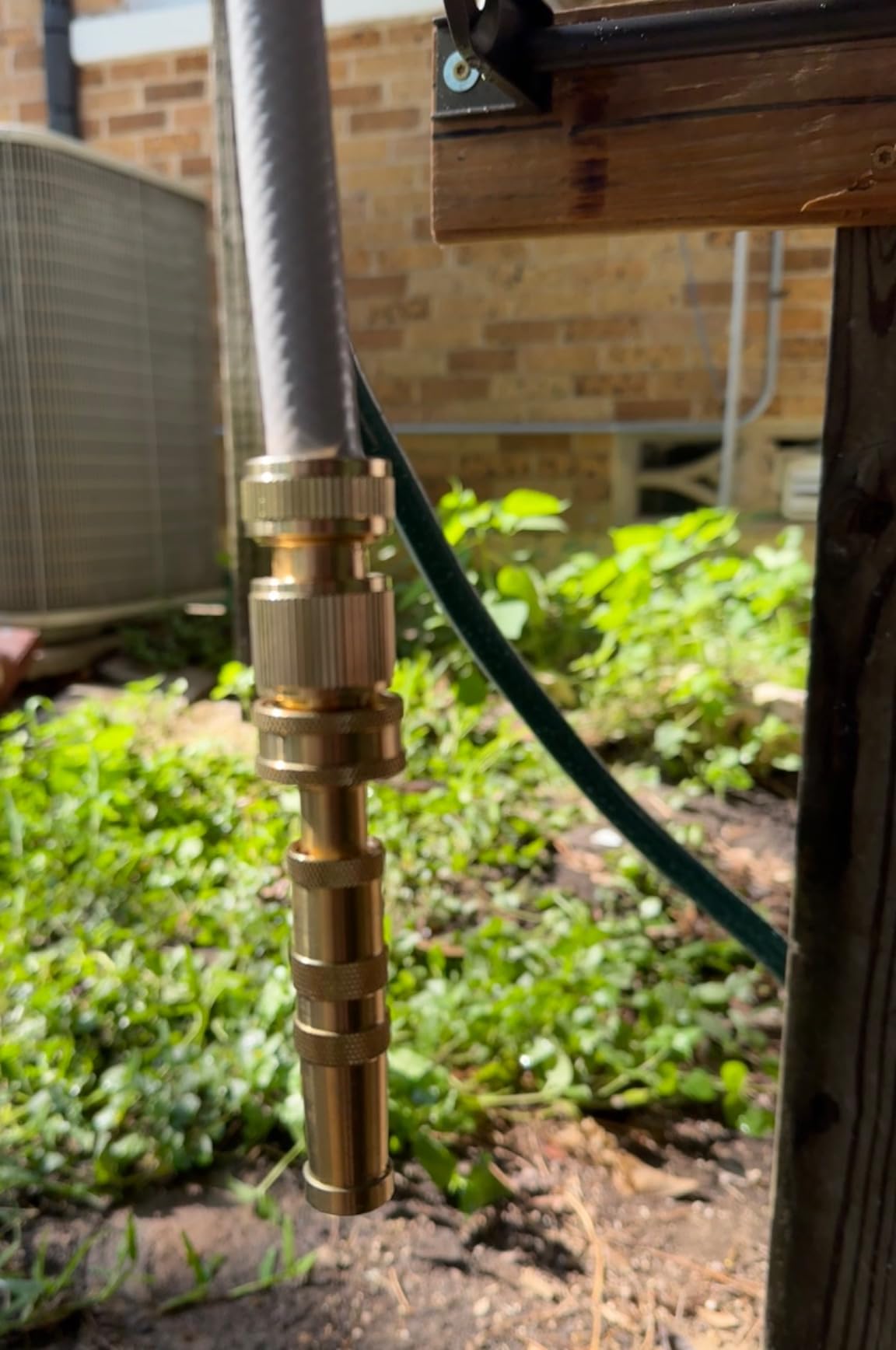 High Pressure Hose Nozzle Heavy Duty | Brass Water Hose Nozzles for Garden Hoses | Adjustable Function | Fits Standard Hoses, Garden Sprayer, Spray Nozzle, Power Washer Nozzle customer photo 1