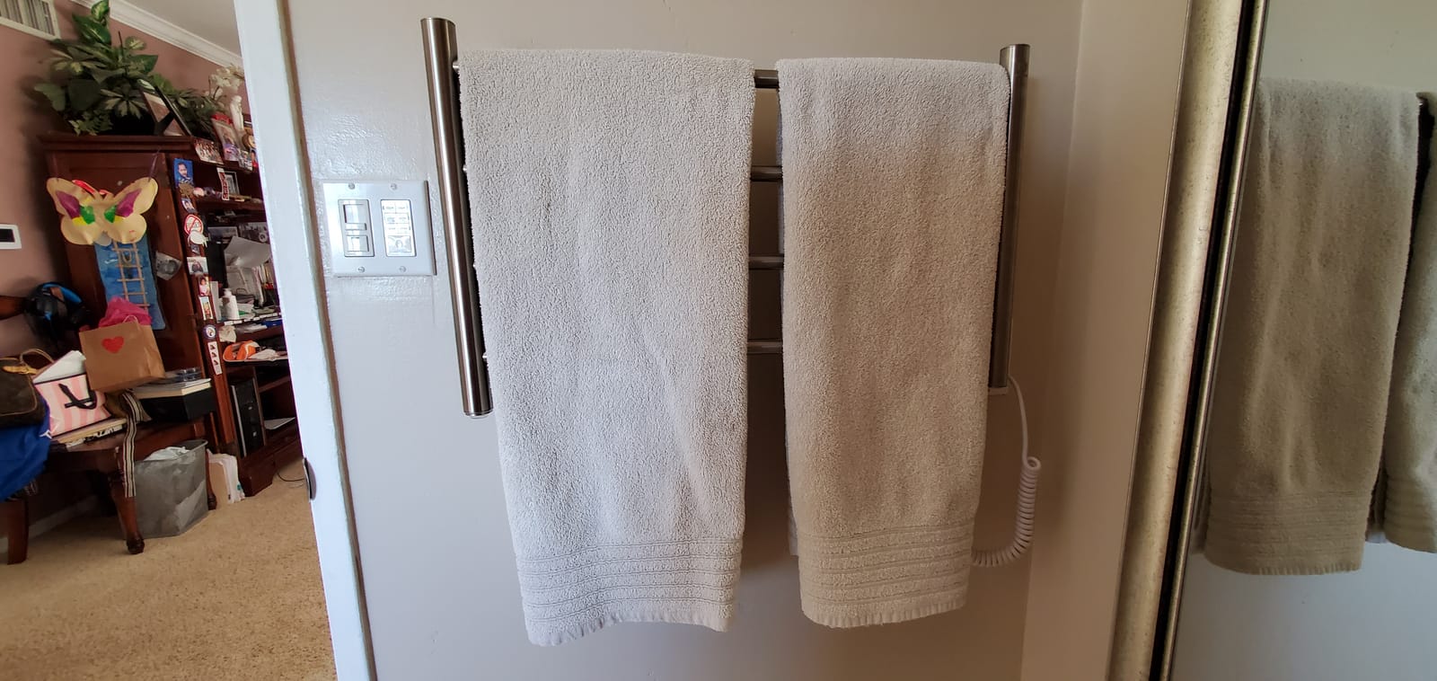 HEATGENE Towel Warmer, Heated Towel Rack, Plug-in/Hardwired, Mirror Polish customer photo 1