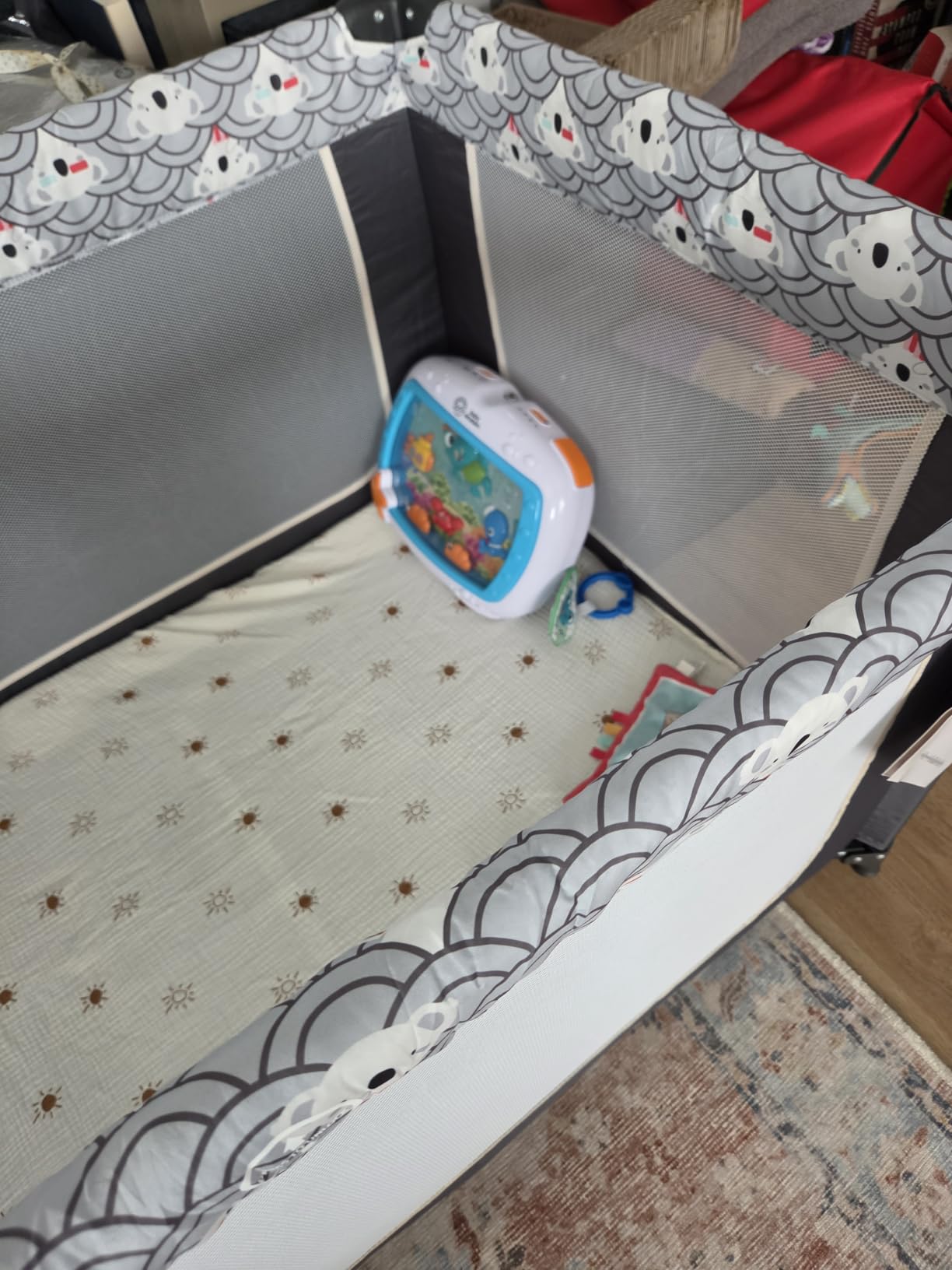 Dream On Me Zodiak Portable Playard, Compact for Travel, Carry Bag, Black customer photo 2
