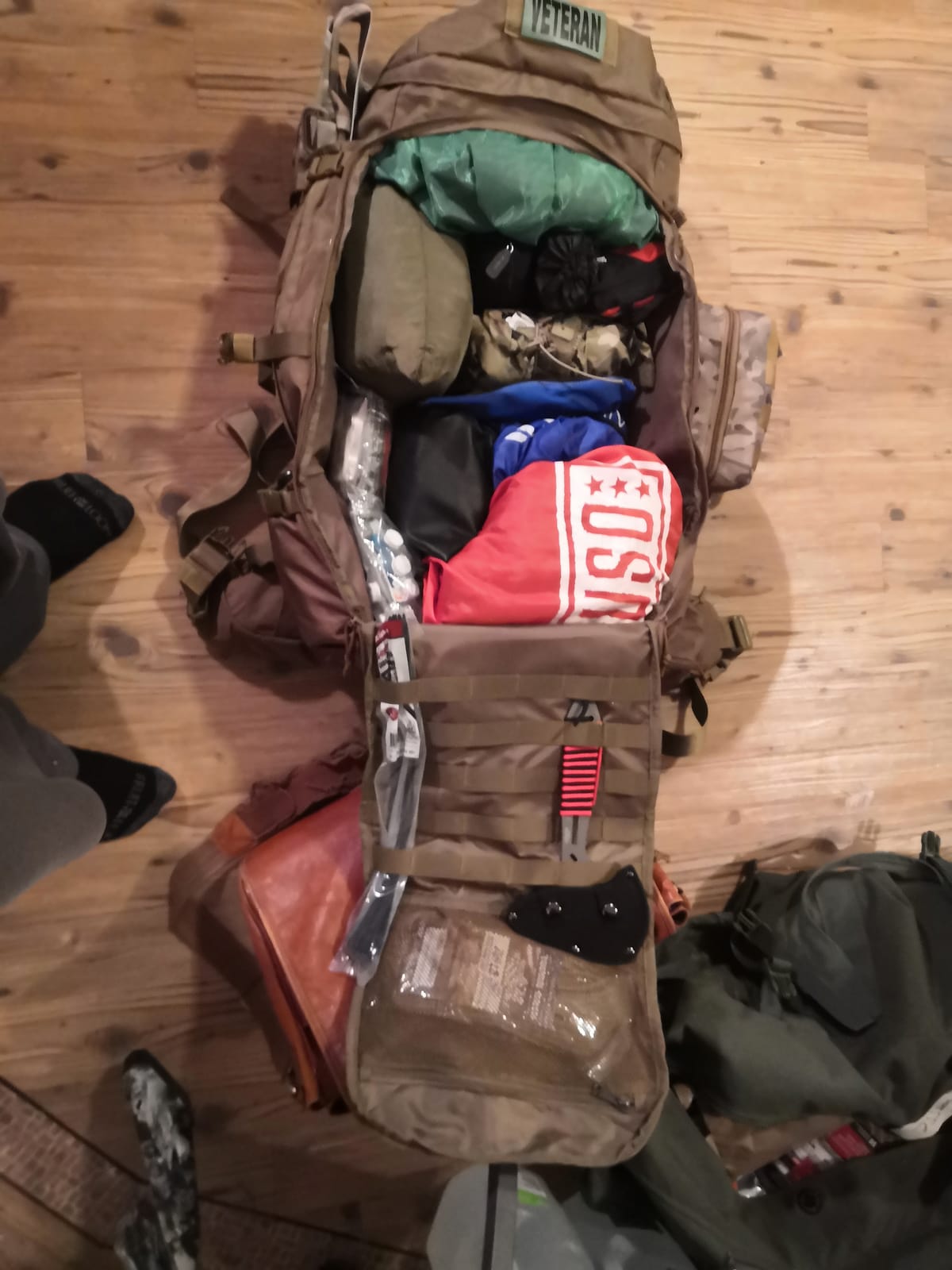 Mardingtop 75L Molle Hiking Internal Frame Backpacks with Rain Cover for Camping,Backpacking,Travelling(Khaki) customer photo 2