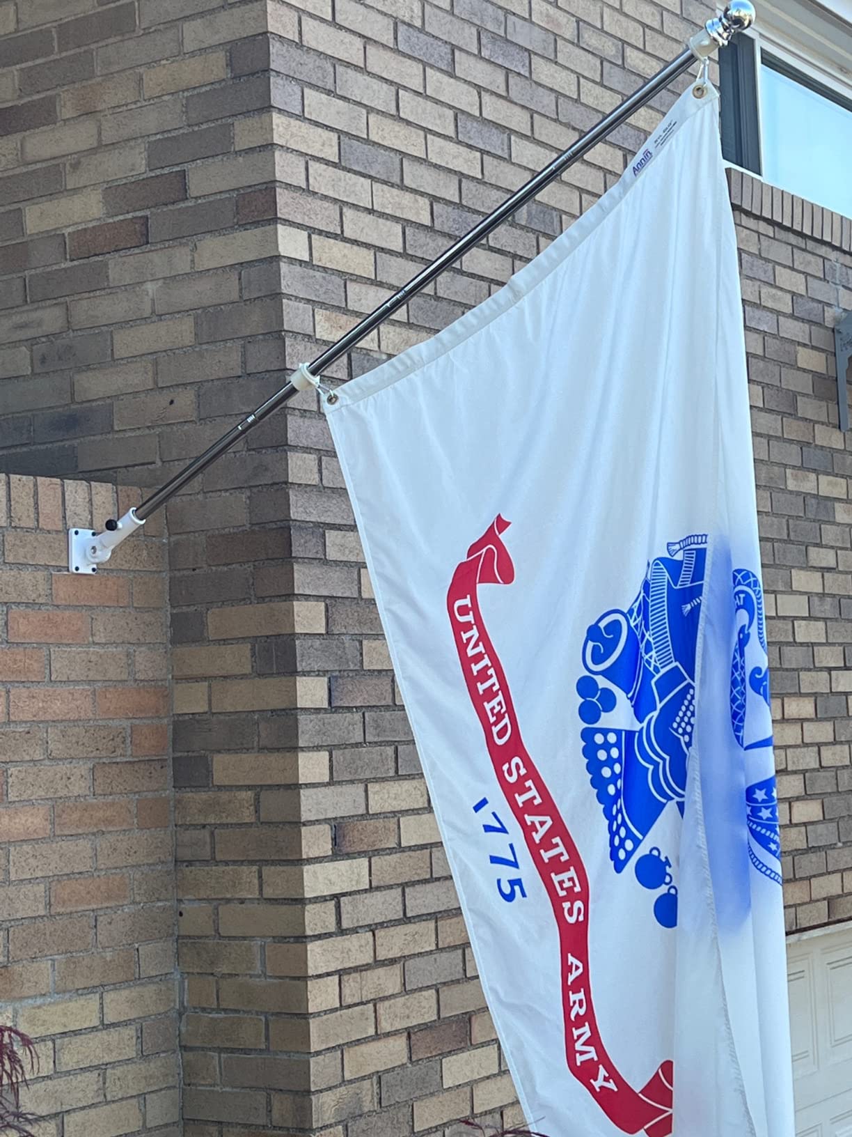 COCONUT 5FT Stainless Steel Tangle Free Flag Pole, for 3x5 American Flag, House Porch Residential Commercial Use, Silver (Bracket Not Included) customer photo 1