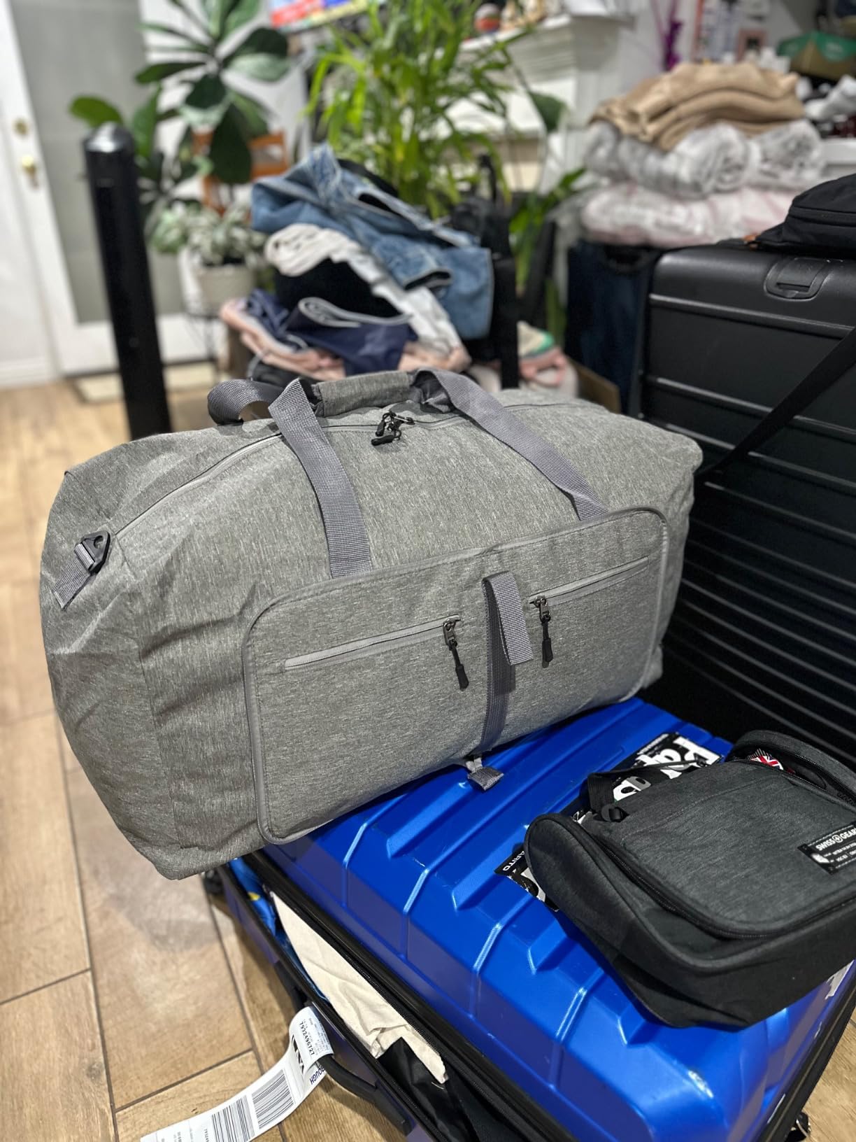 Dimayar 65L Foldable Duffle Bag, Travel & Weekender, Overnight, Gym customer photo 2
