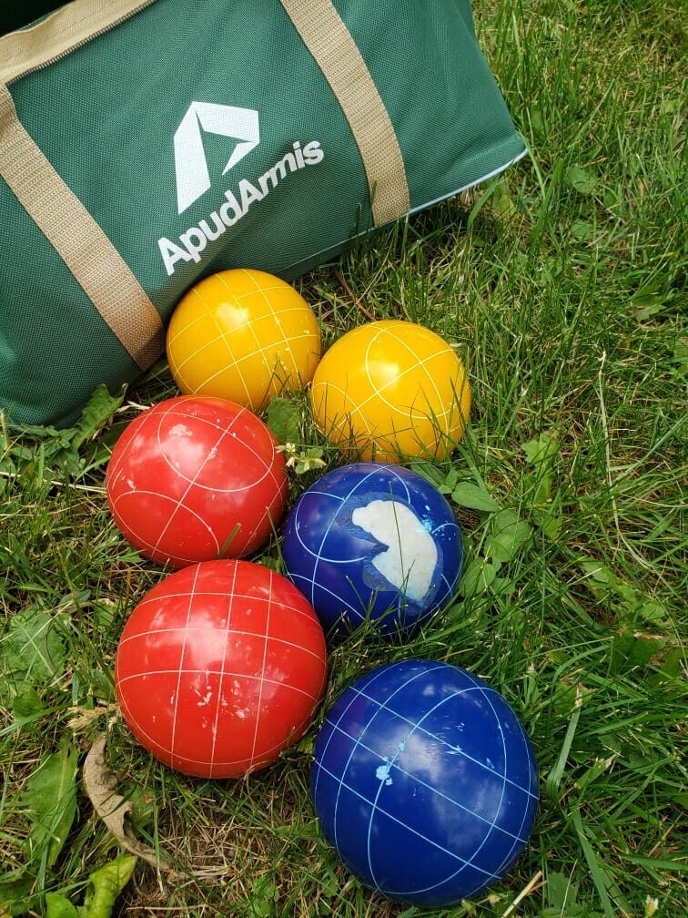 ApudArmis 90mm Bocce Ball Set, Boccia Outdoor Lawn Game for Beach Yard customer photo 1