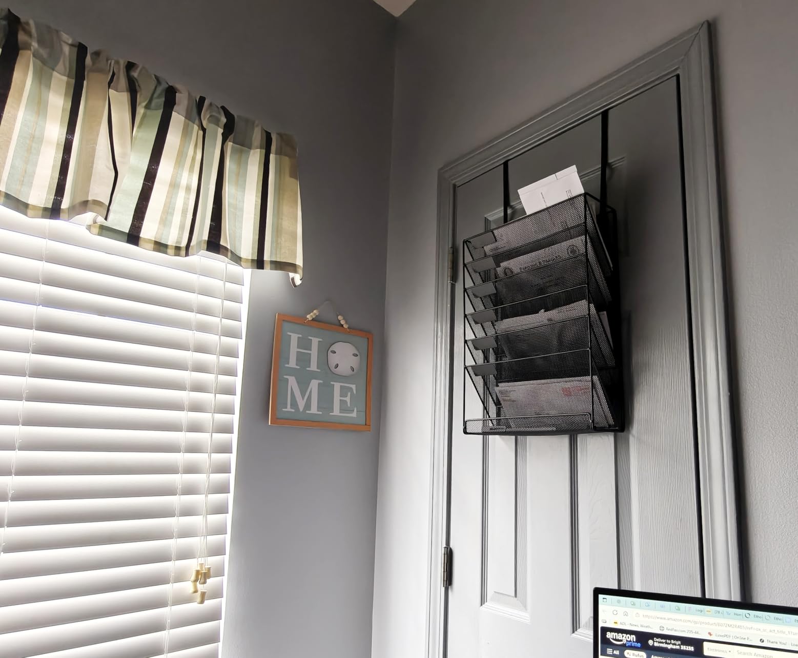 Delifox 7 Compartment Wall Mounted Hanging File Organizer for Office customer photo 1