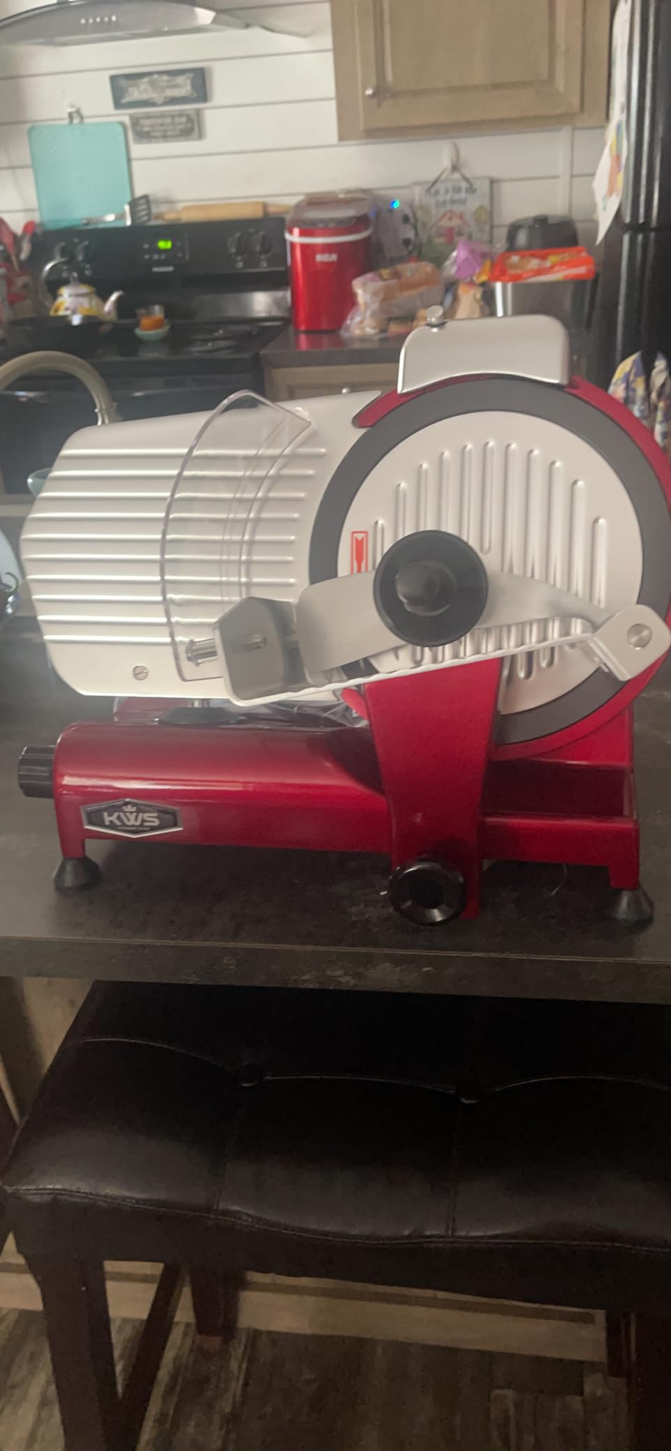 MS-10XT Premium 320W Electric Meat Slicer 10-Inch Stainless Steel Blade w/Non-sticky Teflon, Frozen Meat/Deli/Cheese/Food Slicer Low Noises Commercial and Home Use [ ETL, NSF Certified ] customer photo 1