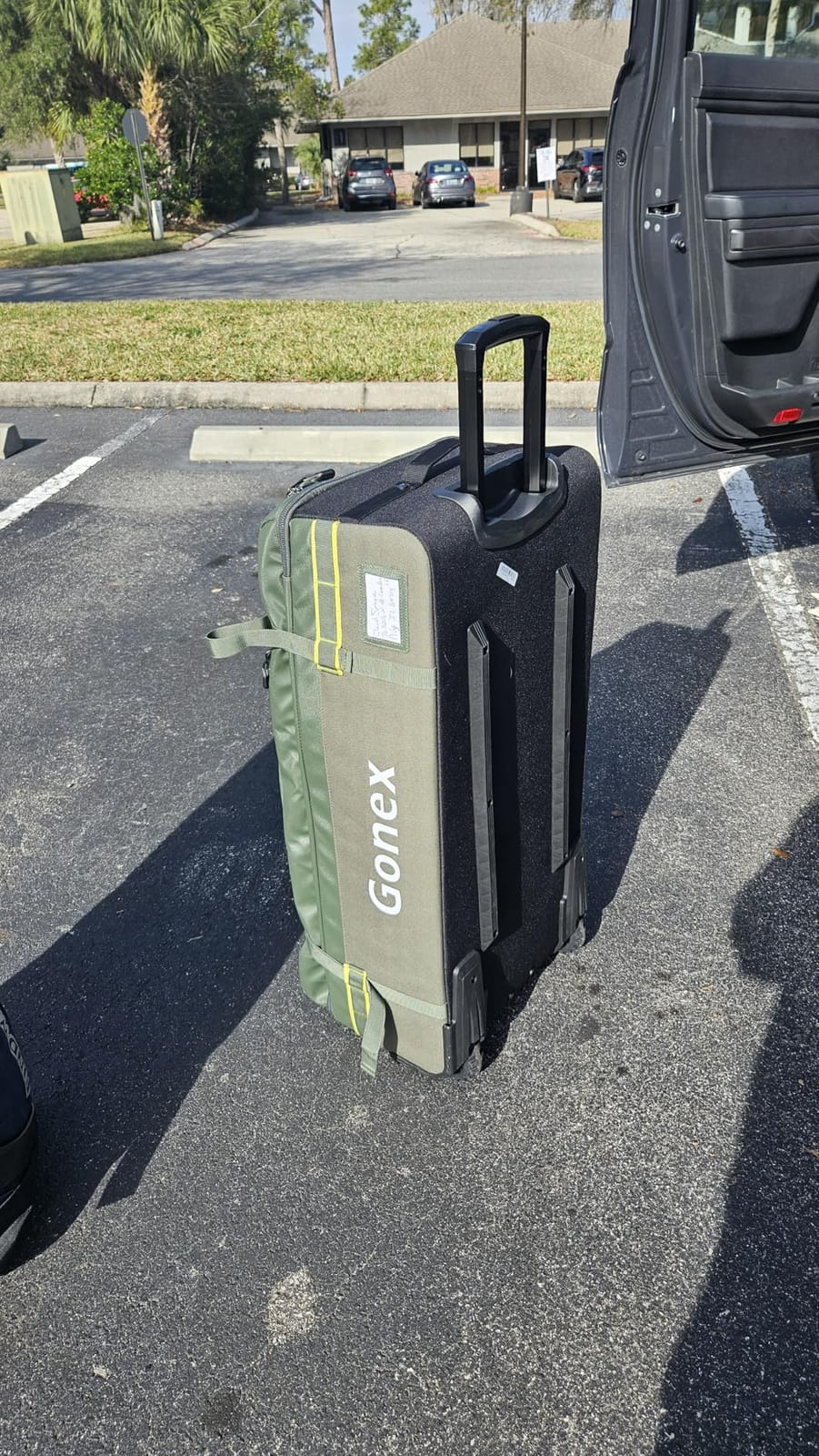 Gonex Rolling Duffle Bag with Wheels, Waterproof PVC Luggage, 33 in, Olive customer photo 1