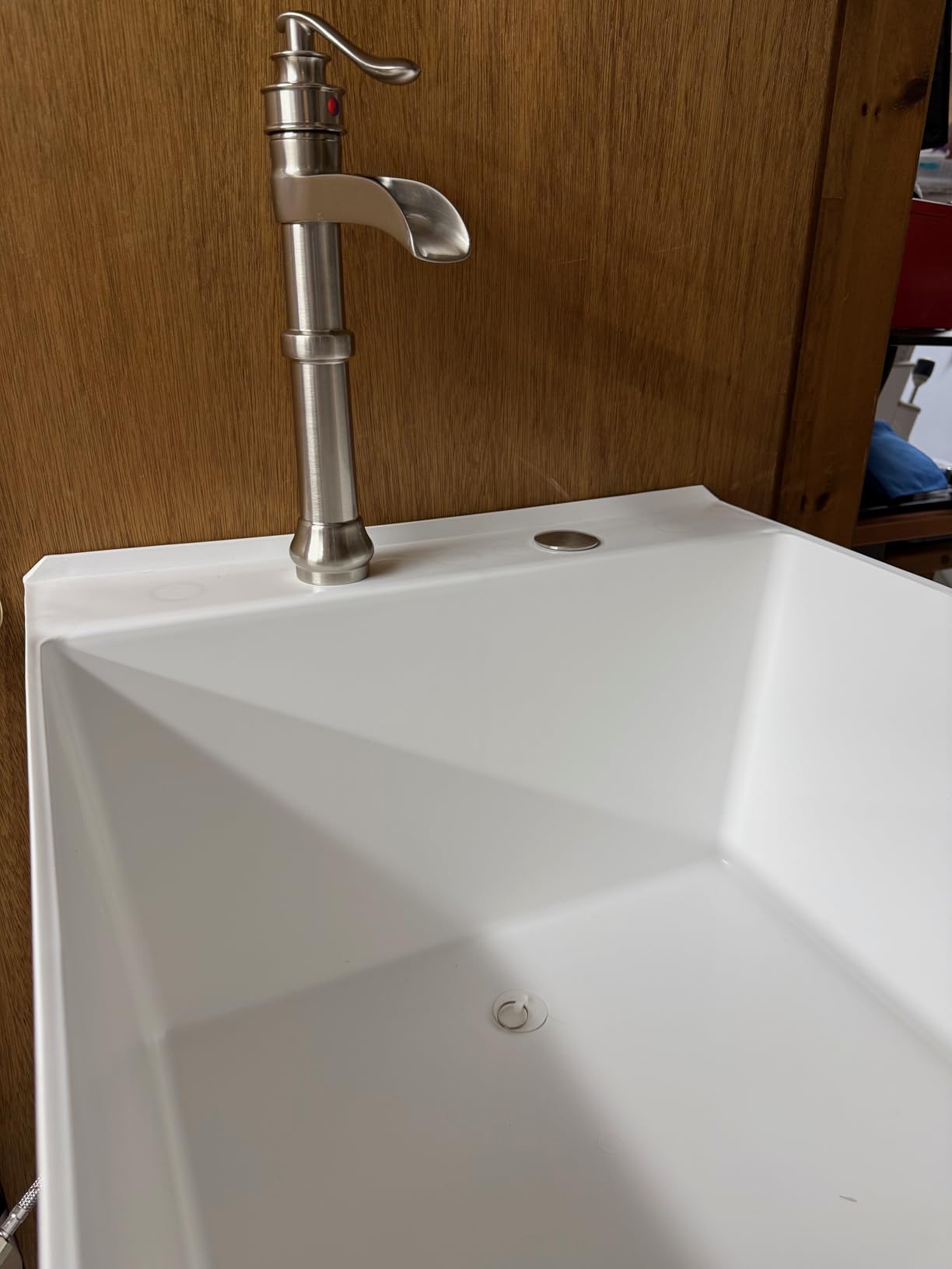 19 Gallon Utility Sink Laundry Tub by JS Jackson Supplies with Adjustable Metal Legs, Ideal for Laundry room, Basement, or Garage Workshop. Heavy Duty Shop Sink. No Faucet Included (Grey) customer photo 1