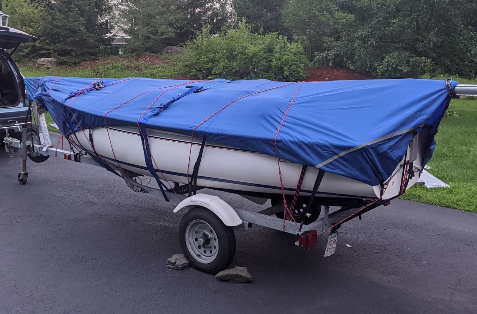 Explore Land Waterproof 900D Boat Cover, 14'-16' Long 76