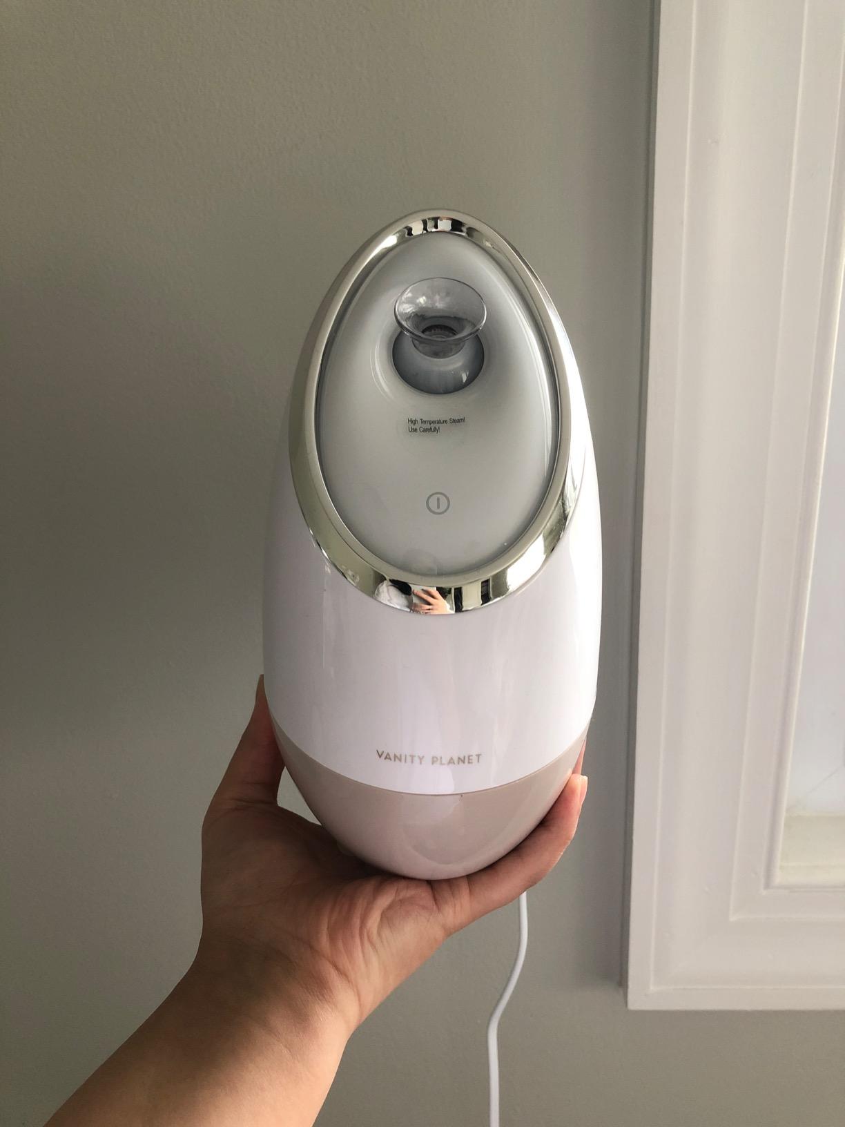 Vanity Planet Aira Ionic Facial Steamer (Rose Gold) - Pore Cleaner that Detoxifies, Cleanses and Moisturizes - Adjustable Nozzle, Water Tank with 3 Essential Oil Baskets customer photo 1