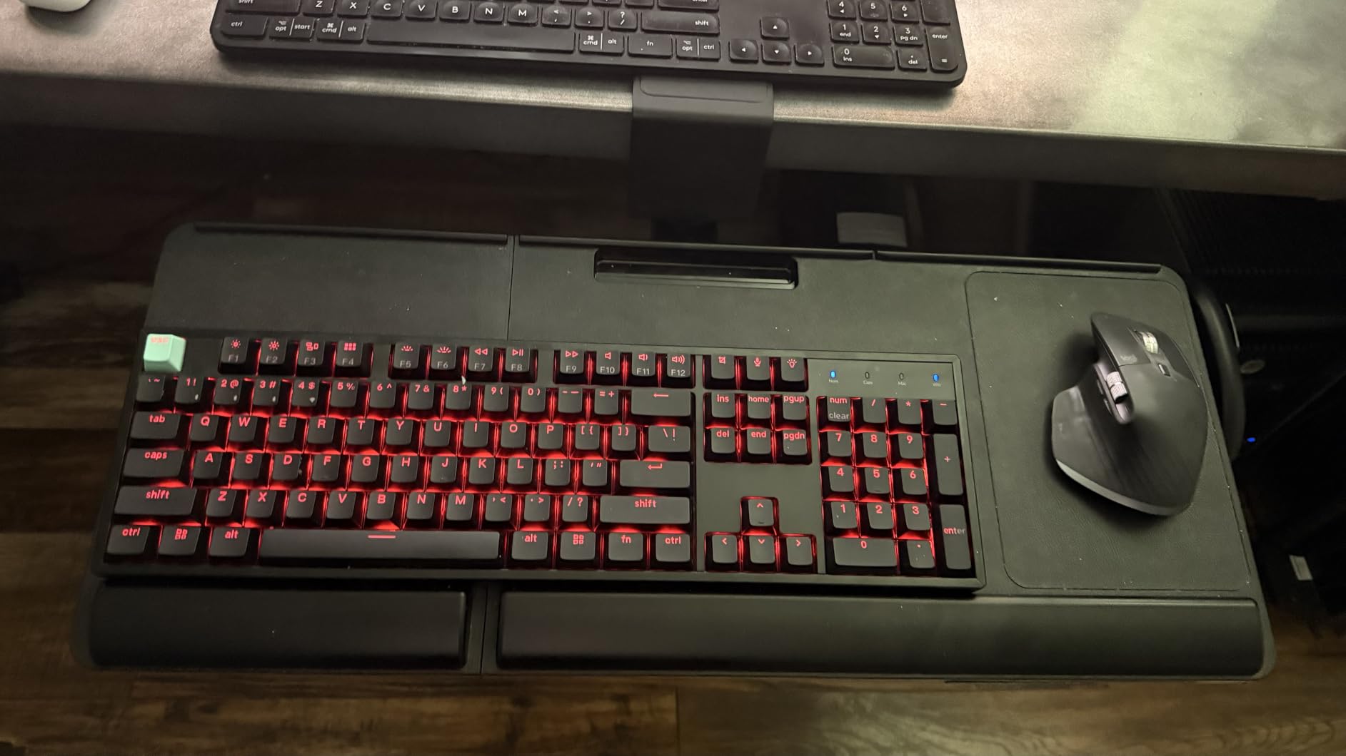 Klearlook Keyboard Tray Under Desk with 360° Rotation, Ergonomic Computer Keyboard & Mouse Tray 25