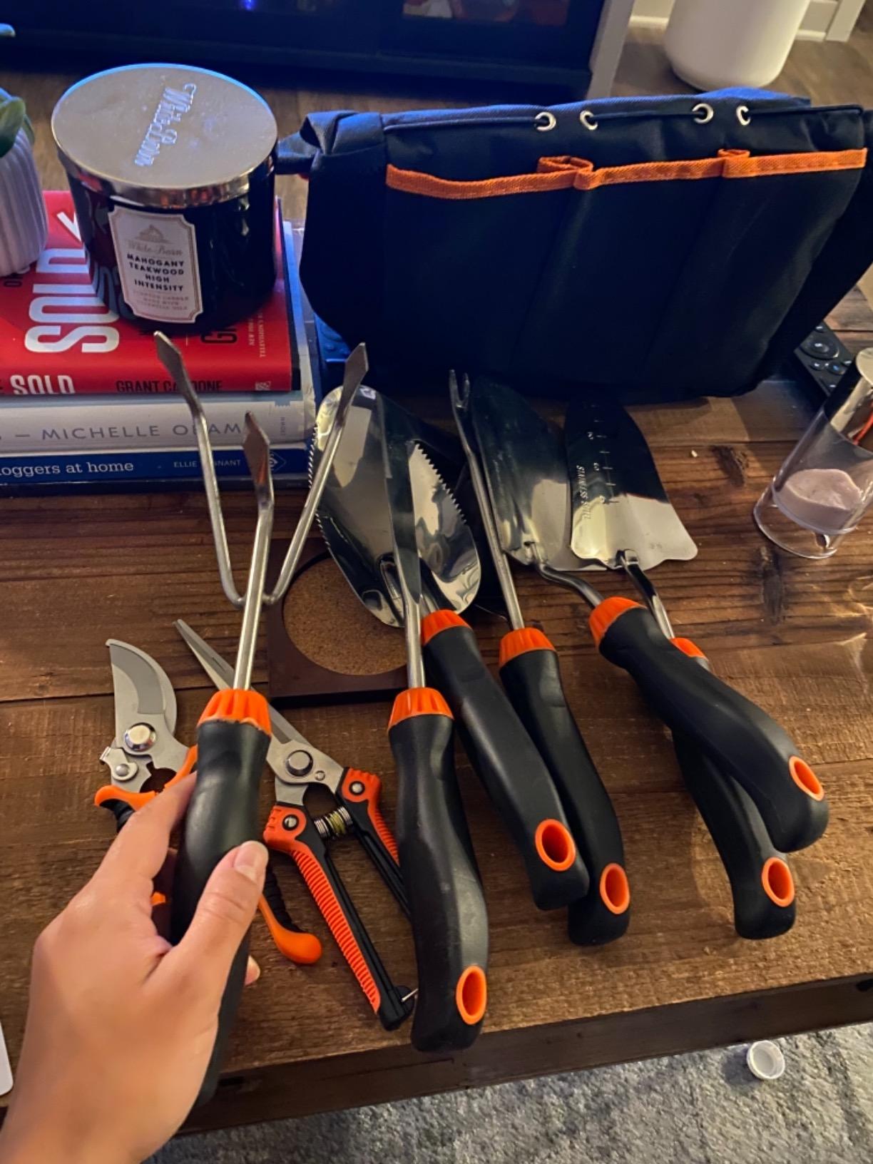 9 Piece Garden Tool Set, Heavy Duty Gardening Hand Tools Kit customer photo 1