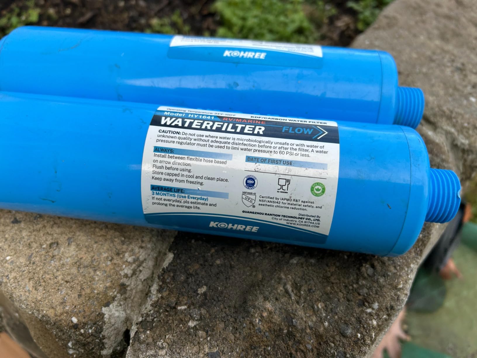 Kohree RV Water Filter, NSF Certified Inline Water Filter, BPA Free, 2 Pack customer photo 2