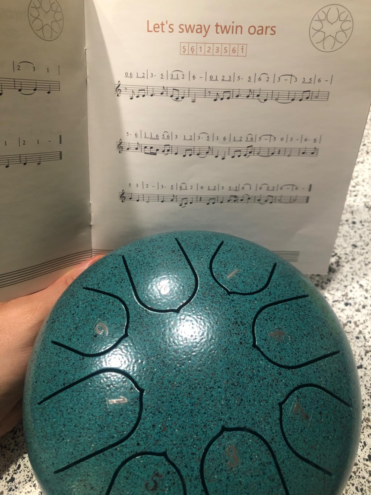 Steel Tongue Drum 6 Inch 8 Notes Musical Instrument, Rain Drum Style Gift customer photo 1