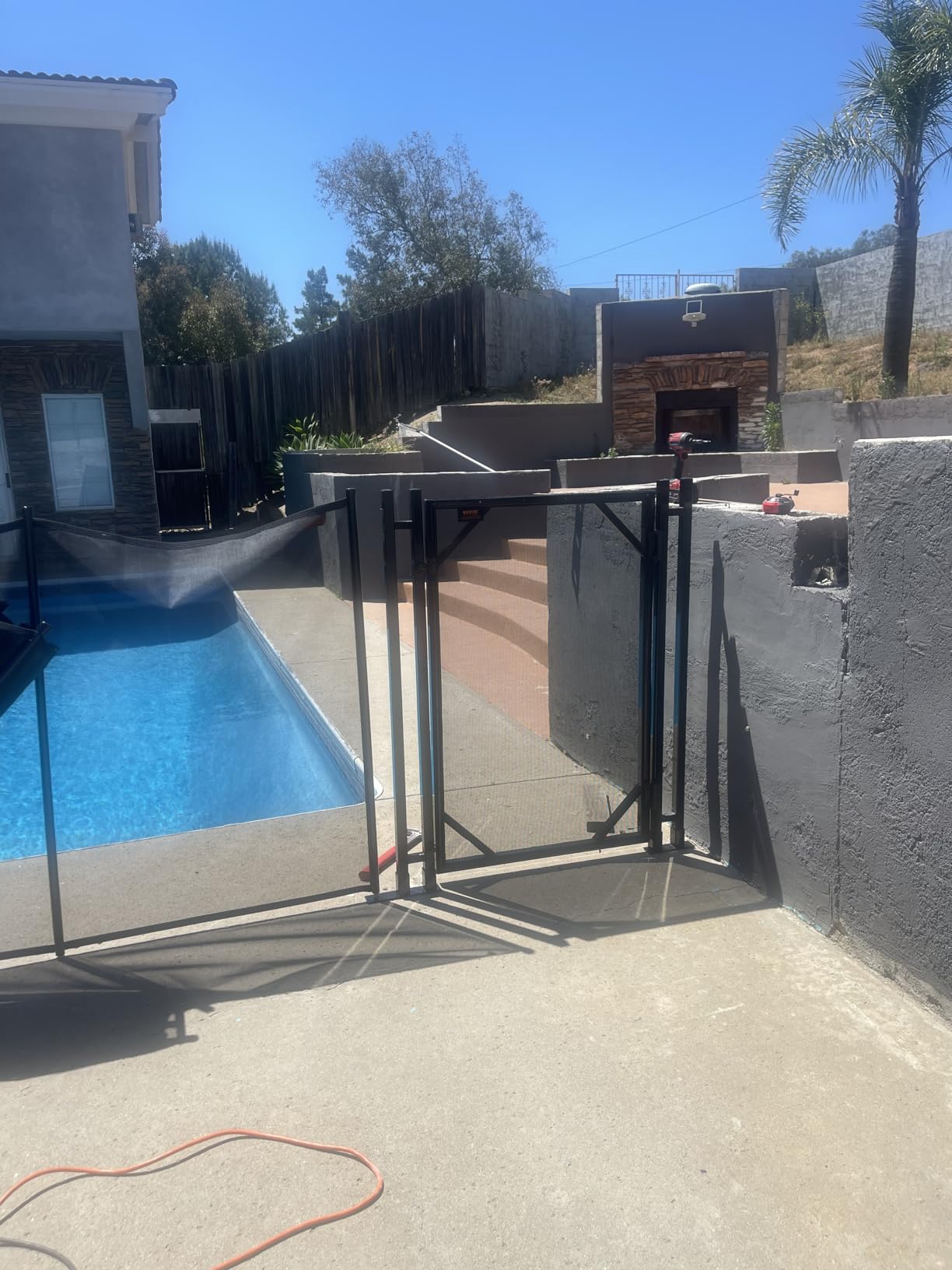 Happybuy Pool Fence, 4FTx 48FT DIY Pool Fences for Inground Pools, Removable Child Safety Pool Fencing, Swimming Pool Fence in Ground for Kids Safety, Black Pool Mesh to Protect Kids customer photo 1