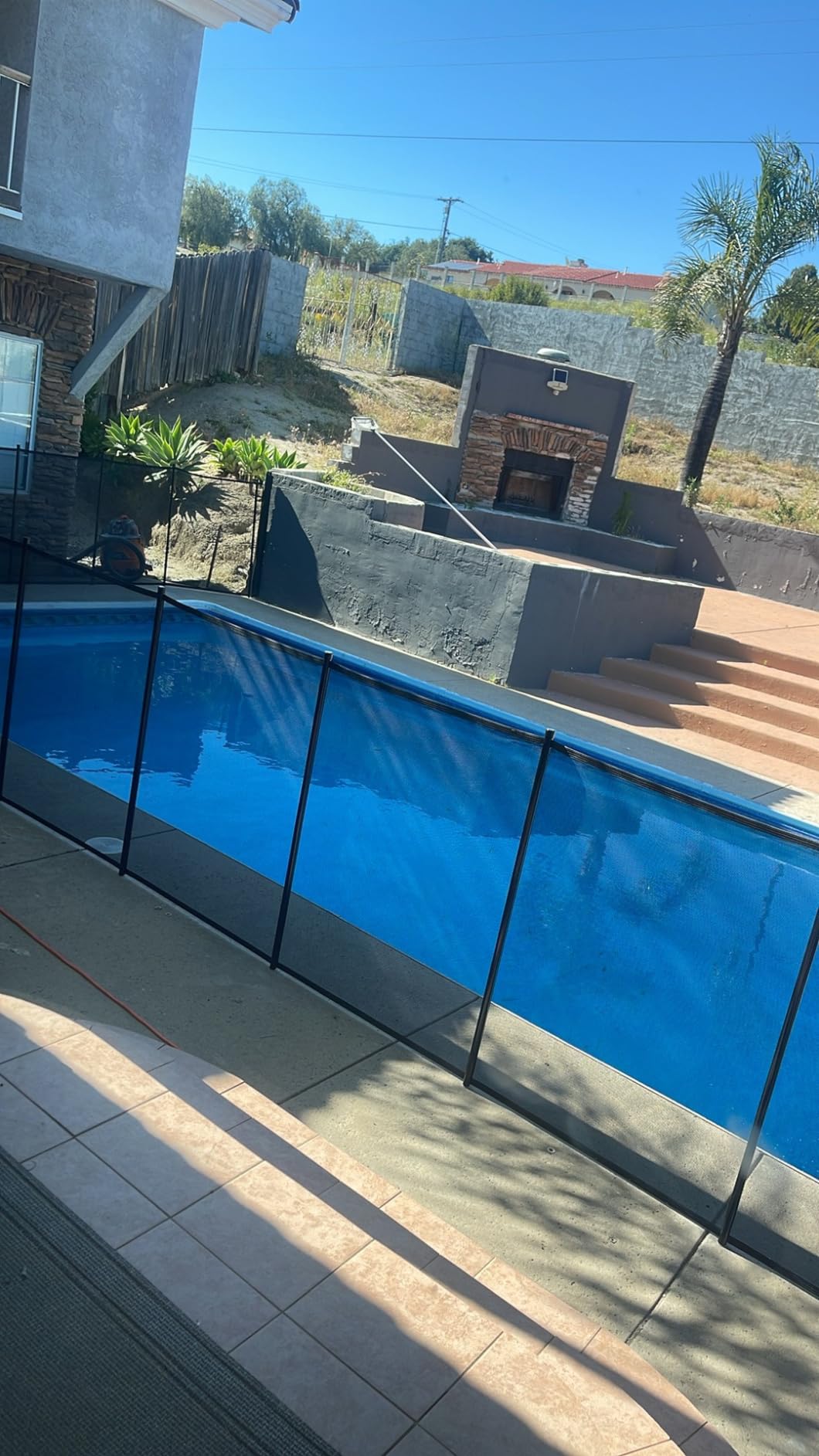 Happybuy Pool Fence, 4FTx 48FT DIY Pool Fences for Inground Pools, Removable Child Safety Pool Fencing, Swimming Pool Fence in Ground for Kids Safety, Black Pool Mesh to Protect Kids customer photo 2