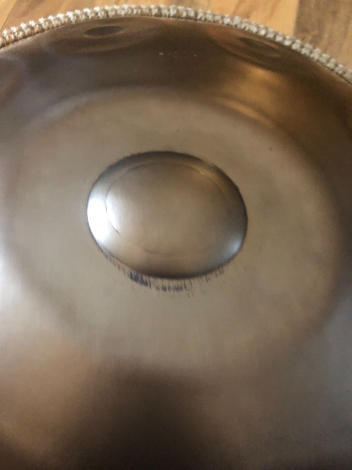 AS TEMAN HANDPAN, Handpan drum instrument in D Minor 9 Notes 440hz 22 inches Steel Hand Drum with Soft Hand Pan Bag, 2 handpan mallet,Handpan Stand,dust-free cloth,gold customer photo 2