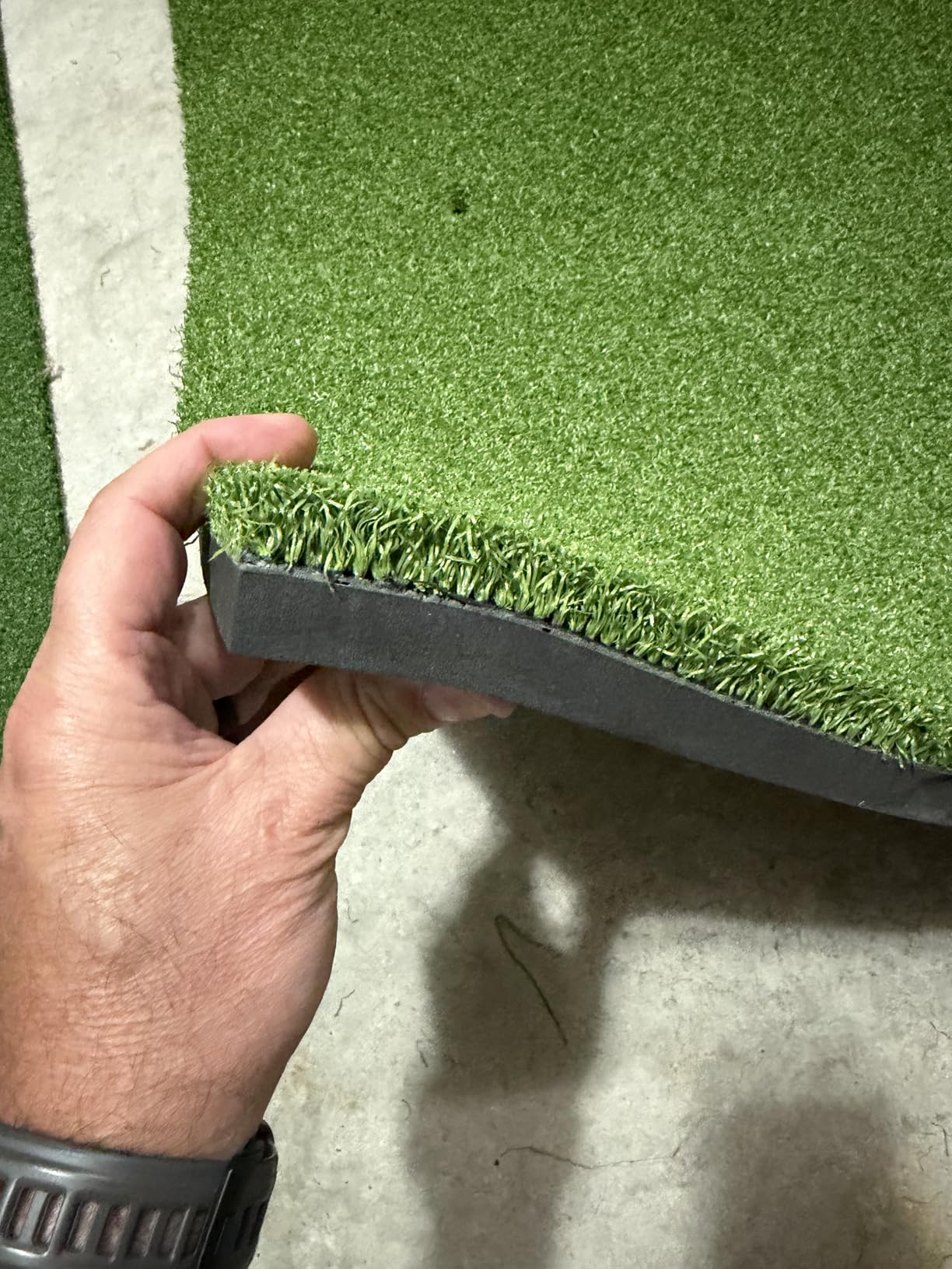 GoSports Elite Golf Hitting Mat for Indoor and Outdoor Practice - Withstands Thousands of Shots - Heavy-Duty Turf Driving Range Mats Works with Golf Simulators - Includes 3 tees - Choose Your Size customer photo 1