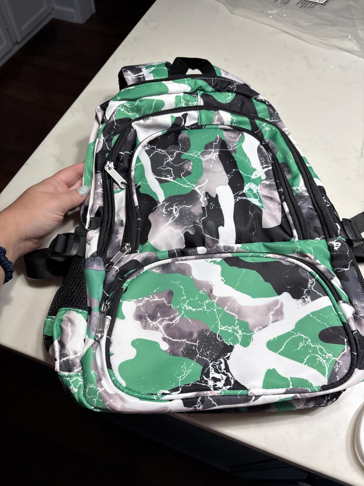 BLUEFAIRY Kids Backpack for Boys Elementary Book Bags Primary Middle School Bookbags for Childs Water Resistant Back to School Gifts Son Mochila Escolares para Niños Aged 8-10 17 Inch Camo Blue customer photo 2