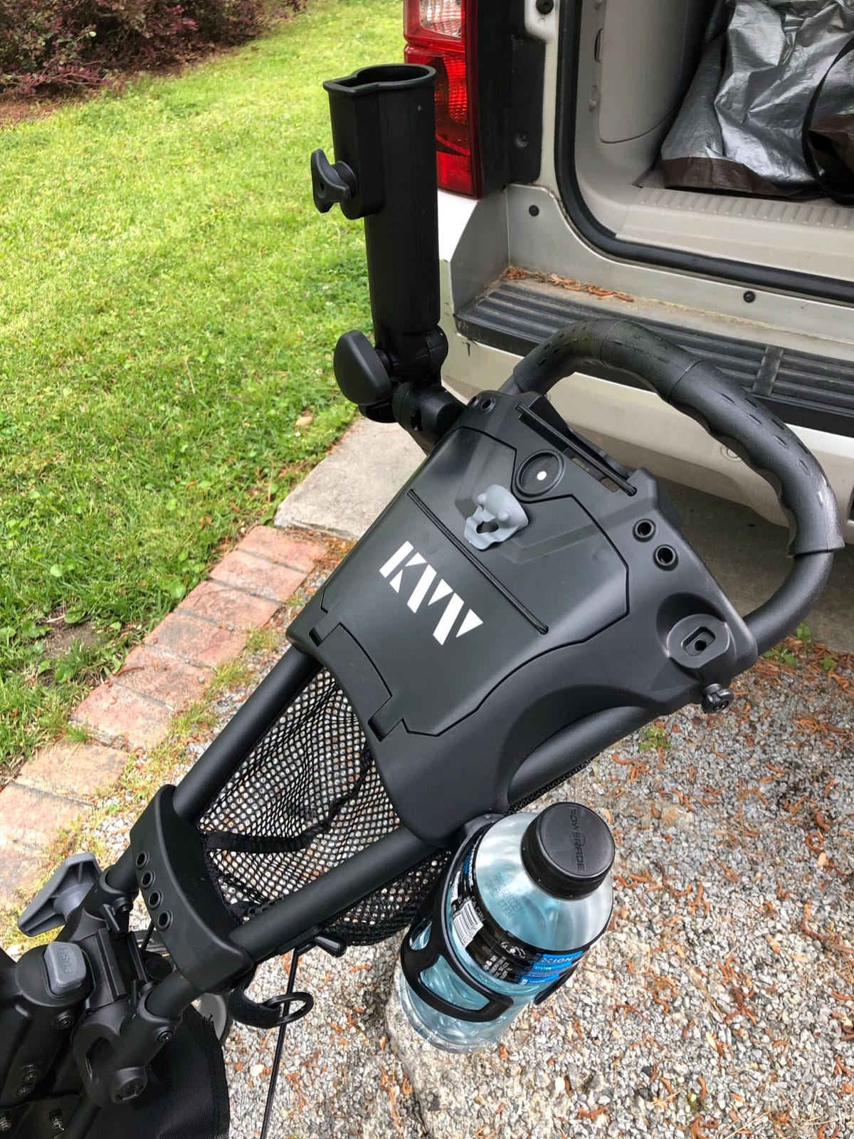 KVV 3 Wheel 360 Rotating Front Wheel Golf Push Cart Open and Close in ONE Second-Free Umbrella Holder Included customer photo 1