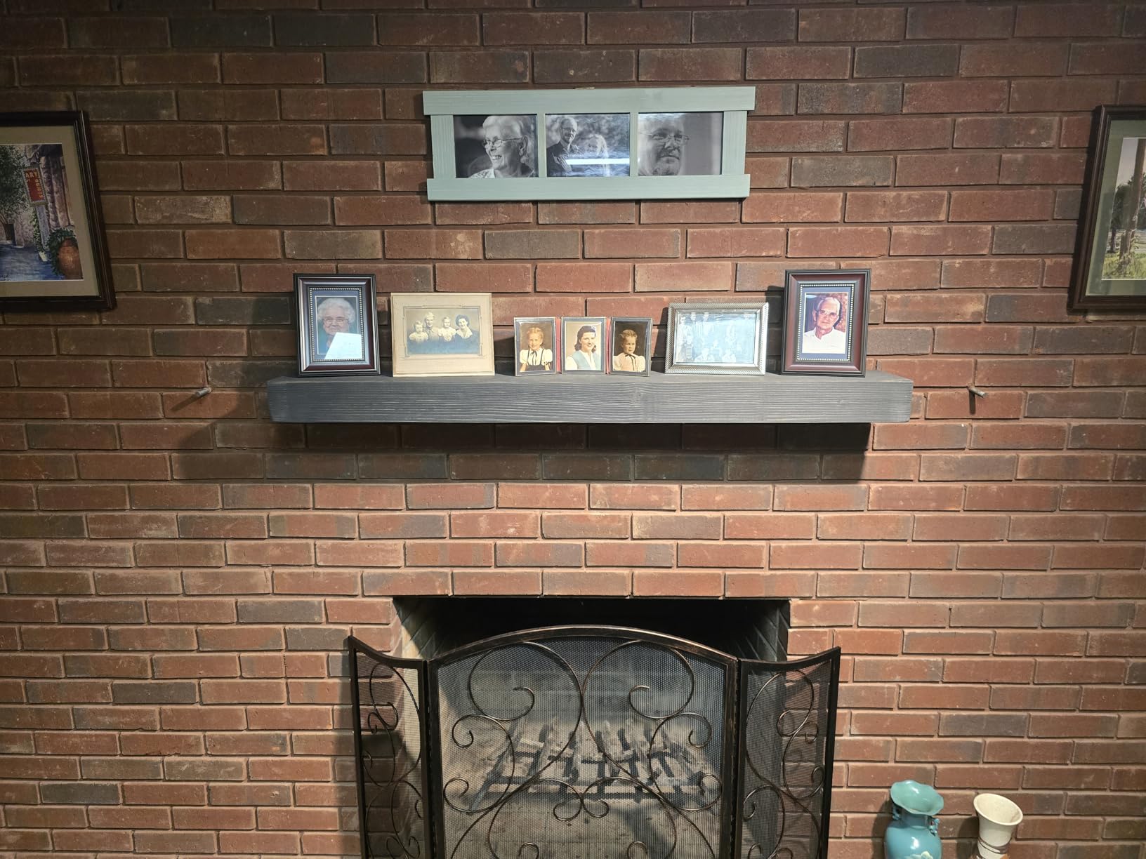 Fire Beauty 3 Panel Wrought Iron Fireplace Screen 48×30In(Black) customer photo 2