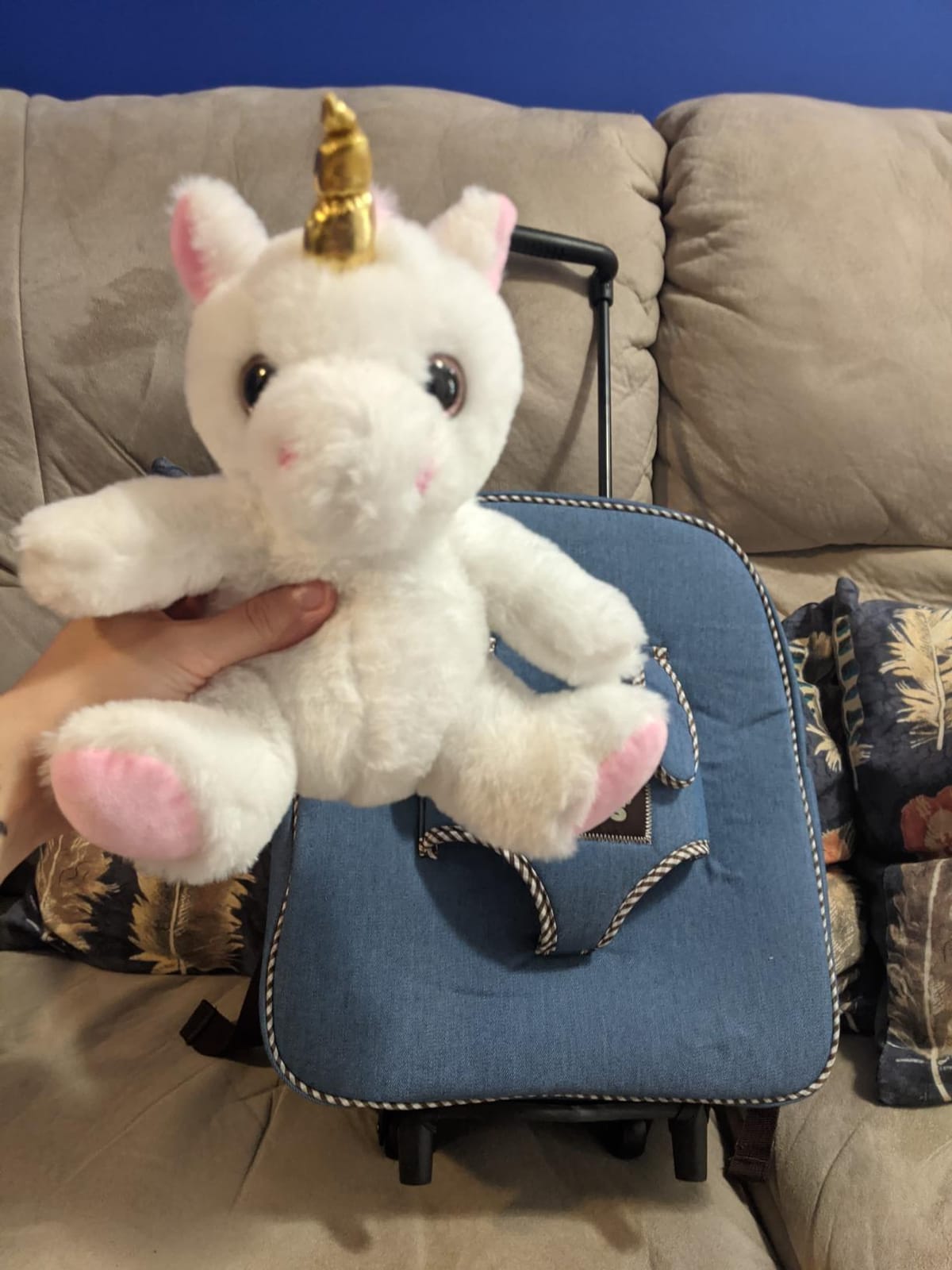 Naturally KIDS Toddler Suitcase w. Plush Unicorn Toy, Kids Gift 3-9 customer photo 2