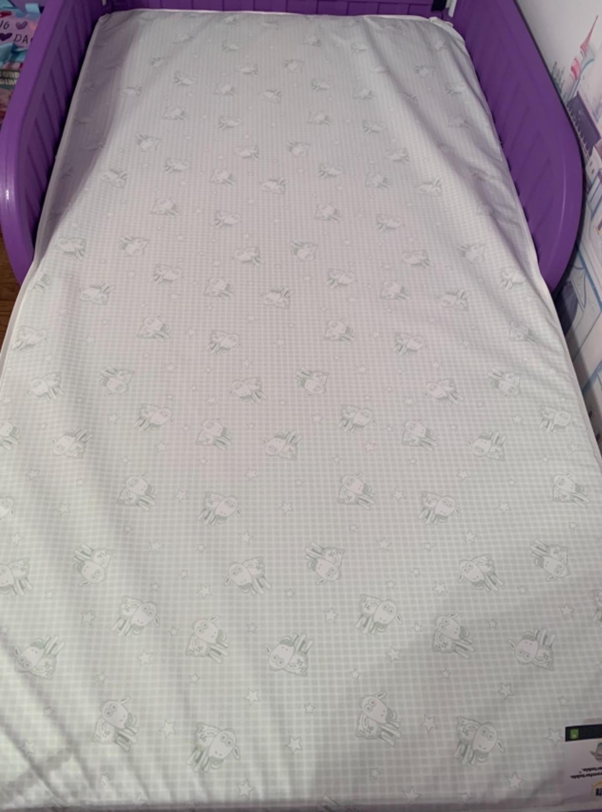 Serta Perfect Slumber Dual Sided Crib and Toddler Mattress - Waterproof - Hypoallergenic - Premium Sustainably Sourced Fiber Core -GREENGUARD Gold Certified (Non-Toxic) -7 Year Warranty - Made in USA customer photo 2