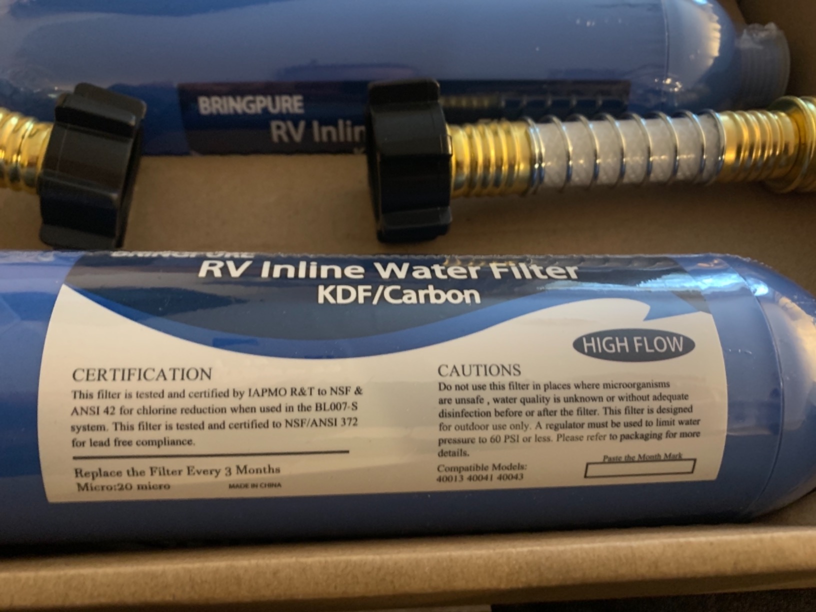 Bringpure RV Inline Water Filter with Flexible Hose Protector customer photo 1