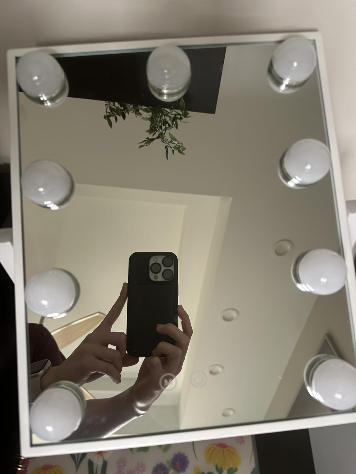 BWLLNI Lighted Makeup Mirror, White Vanity Mirror with Lights,9 LED Bulbs customer photo 1