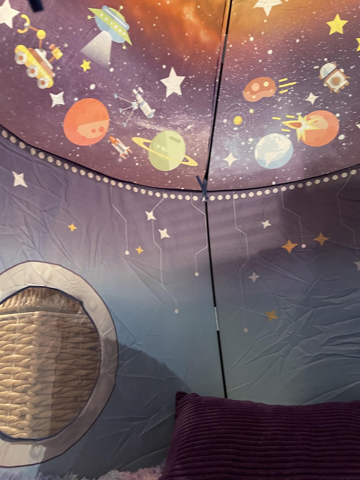 WillingHeart Play Tent for Kids, Rocket Ship Spaceship Space Themed customer photo 2