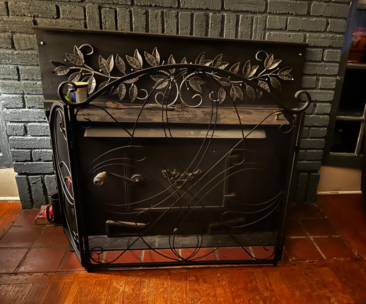 Best Choice Products 3-Panel 55x33in Solid Wrought Iron See-Through Metal Fireplace Screen, Spark Guard Safety Protector w/Decorative Scroll - Pewter customer photo 1