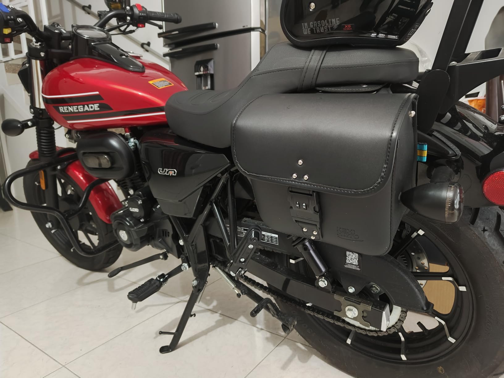 KEMIMOTO Motorcycle Saddlebags with Secure Lock 15L (7.5Lx2) PU Leather customer photo 1