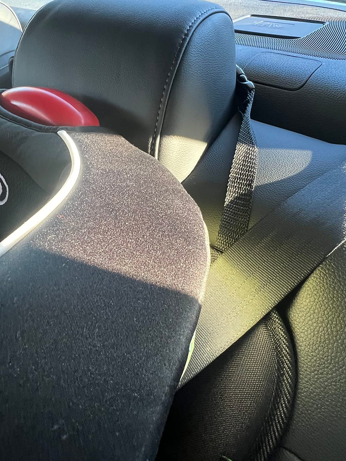PIDO Car Seat Protector, 2 Pack Seat Protector Under Baby Car Seat with Thick Padding and Non-Slip Back, Waterproof Carseat Protection Cover Pad for Vehicle Leather Upholstery, Black customer photo 2