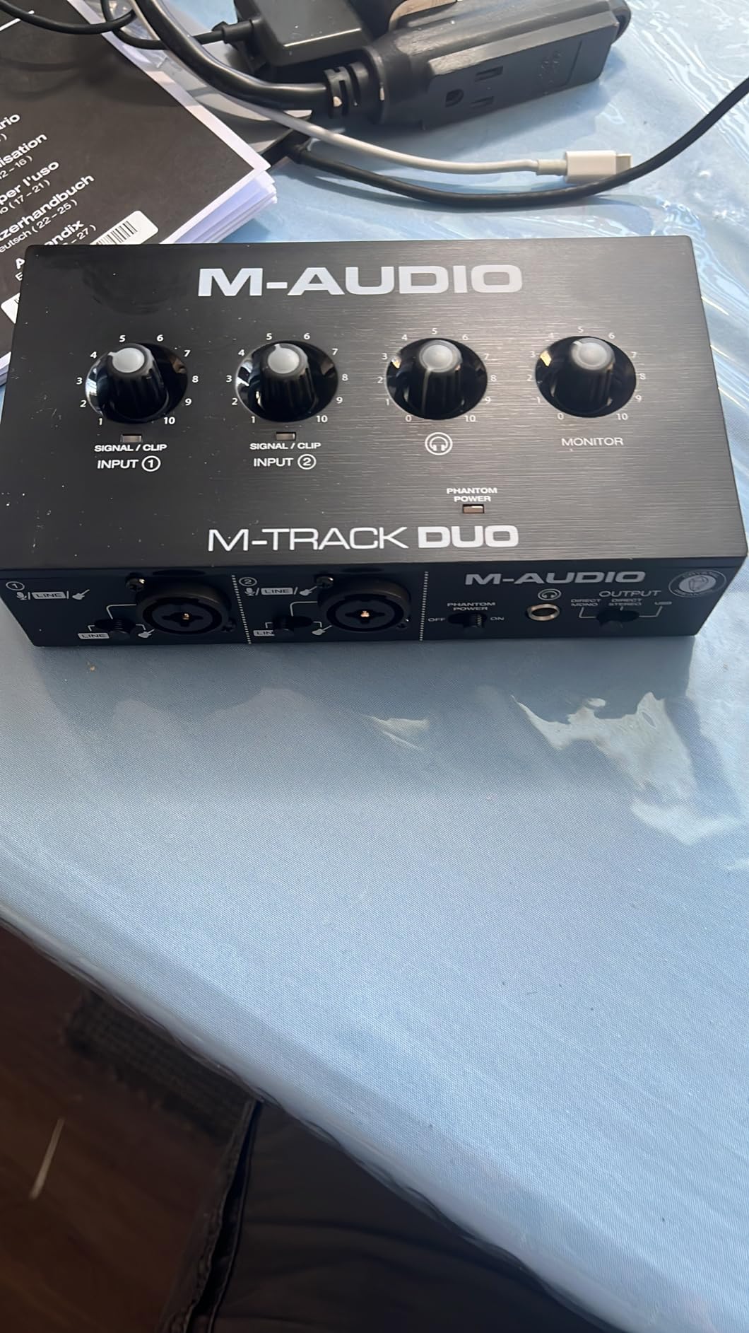 M-AUDIO M-Track Duo USB Audio Interface | Dual XLR, Line and DI Inputs, Professional Software Suite for Recording, Streaming, and Podcasting customer photo 1