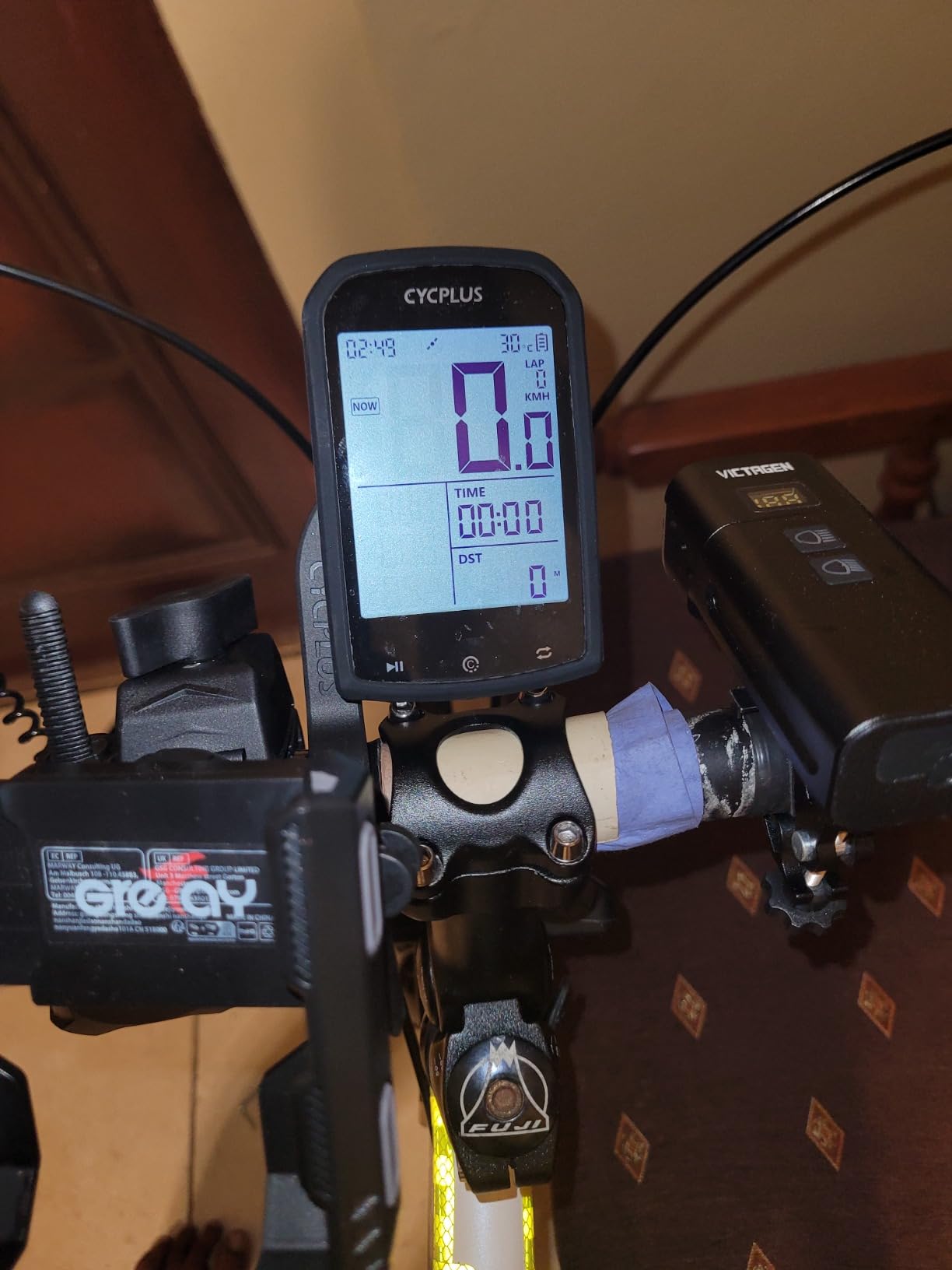 CYCPLUS GPS Wireless Bike Computer M1, 2.9