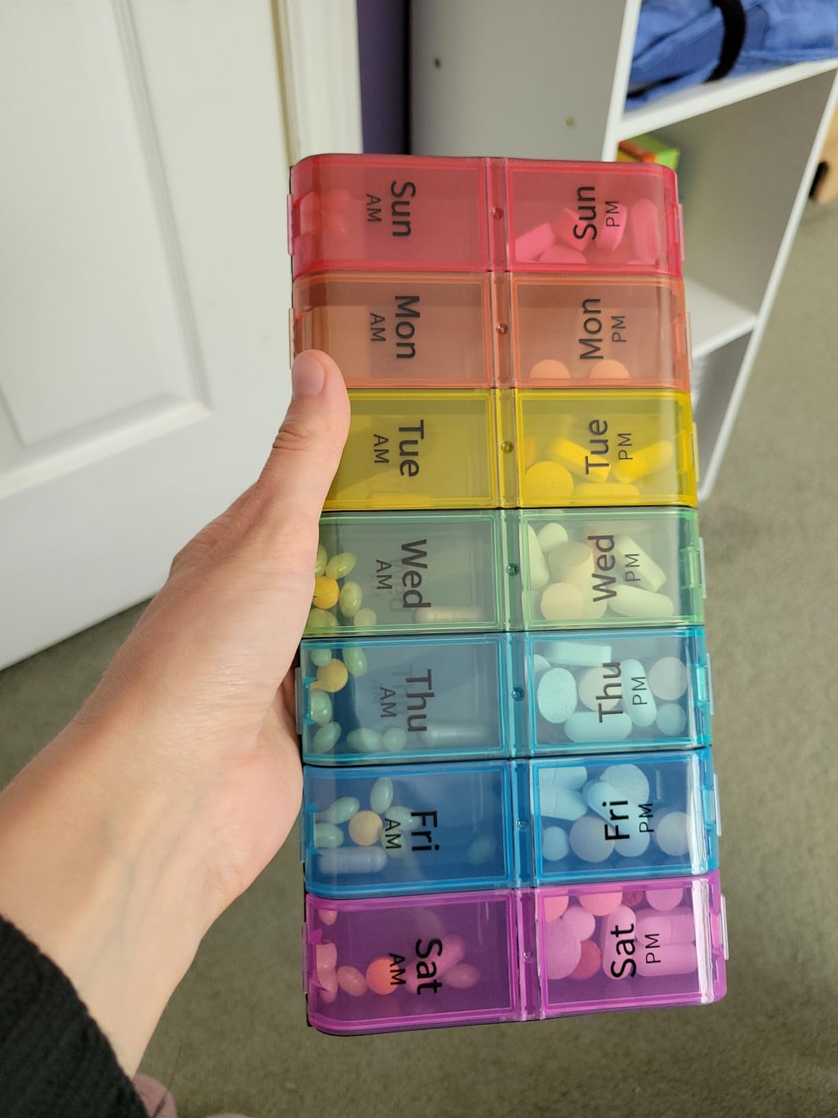 Extra Large Pill Organizer 2 Times a Day，Made for Seniors & High-Dose Users customer photo 1