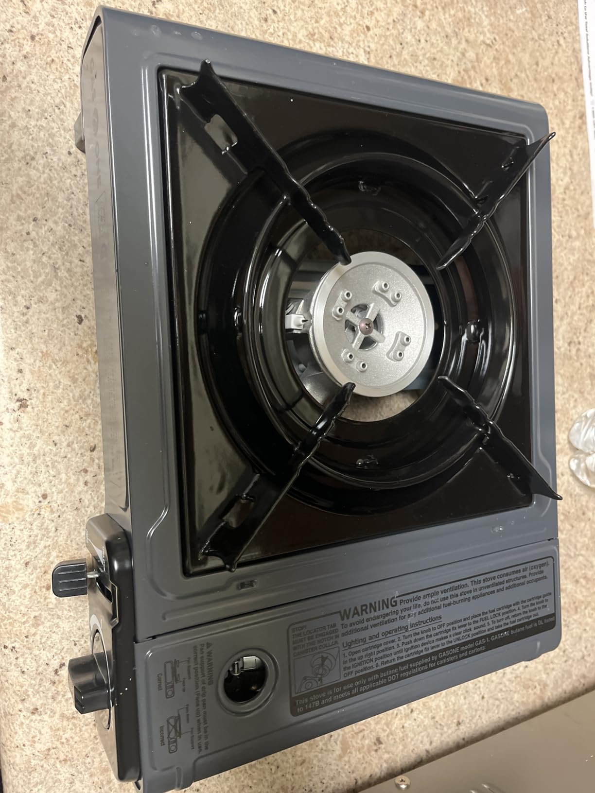 Gas One Portable Butane Camping Stove with Case: Automatic Ignition, Precise Heat Control - Camping & Tailgating and Outdoor Cooking customer photo 2