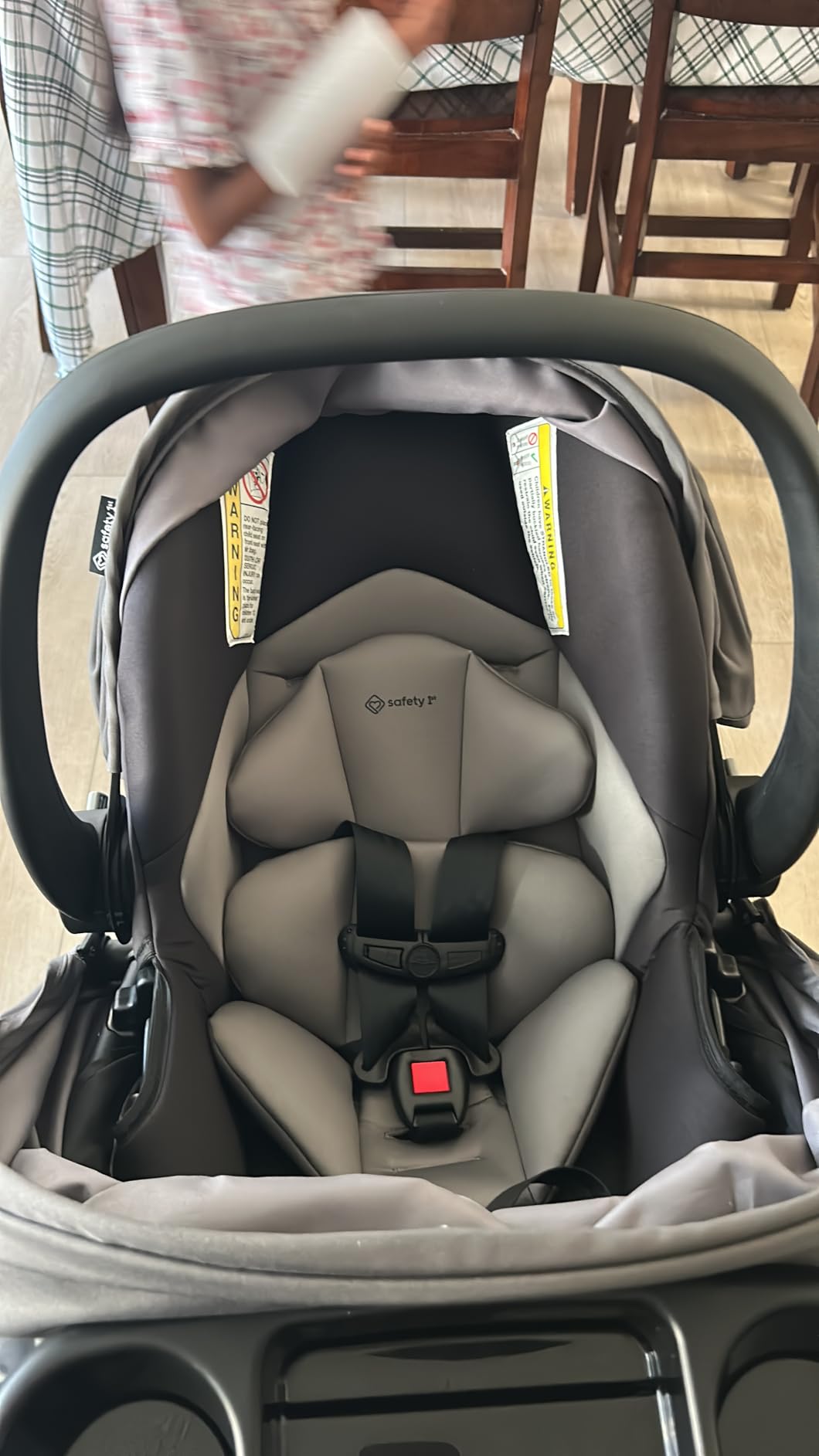 Safety 1st Smooth Ride Travel System Stroller and OnBoard FLX Infant Car Seat, Newborn to Toddler Baby Combo, Easy-Install, Large Canopy, Ample Storage, Foldable, Rear-Facing 4-30 lbs, Black Cherry customer photo 1