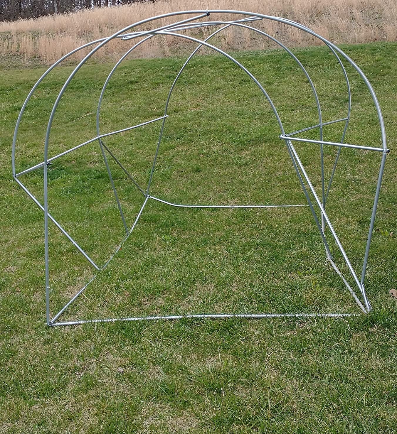 KING BIRD Premium 10x7x7FT Greenhouse for Outdoors, Galvanized Steel Frame | Screen Mesh Door Window Plastic Cover, Upgraded Walk-in Zipper Small Portable Tunnel Hoop House for Outside, Green customer photo 1