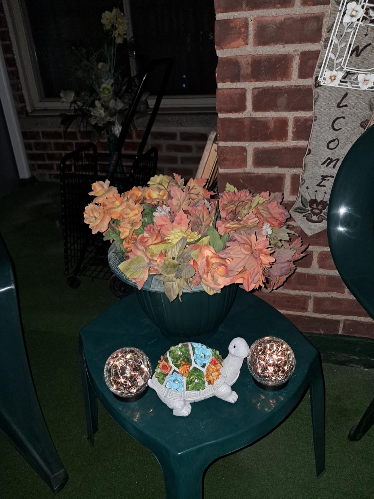 Nacome Solar Turtle Garden Statue - Succulent & 7 LED Lights, Outdoor Decor customer photo 1