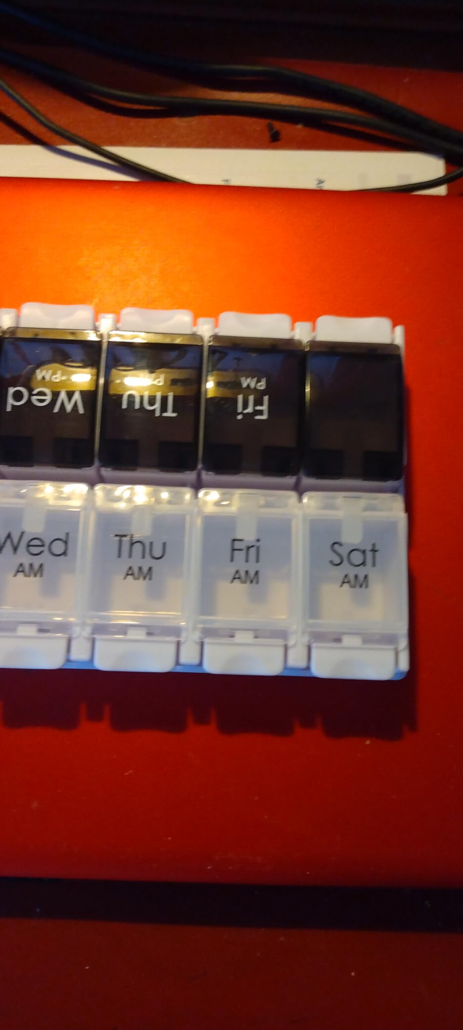 MOLN HYMY Large Pill Organizer 2 Times a Day, AM PM Pill Box 7 Day, 14 Dividers 2 Week Medicine Pill Organizer with Easy Push Button for Medication, Vitamins, Fish Oils, Supplements customer photo 1