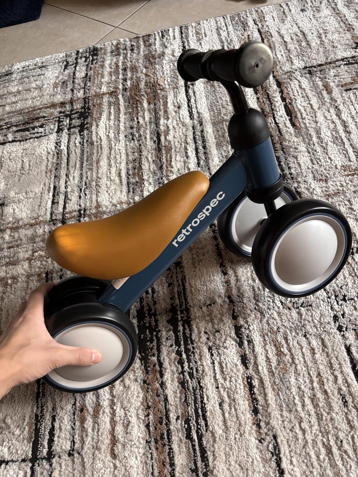 Retrospec Cricket Baby Balance Bike, 4-Wheel Ride-On Toy for Ages 12-24 Months – First Bike & Toddler Bike for 1 Year Old Boys & Girls, First Birthday Gift customer photo 1