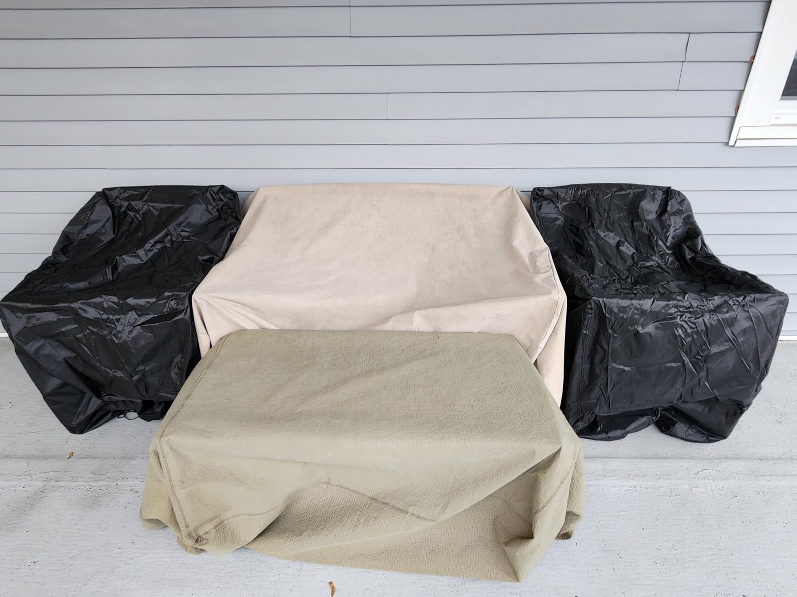 Stacking Outdoor Chair Cover Waterproof, Uranshin Outdoor Patio Furniture Covers Stacked Chairs 210D, Lounge Chair Covers Outdoor Stack Chairs for All Weather Protection, Black, 25