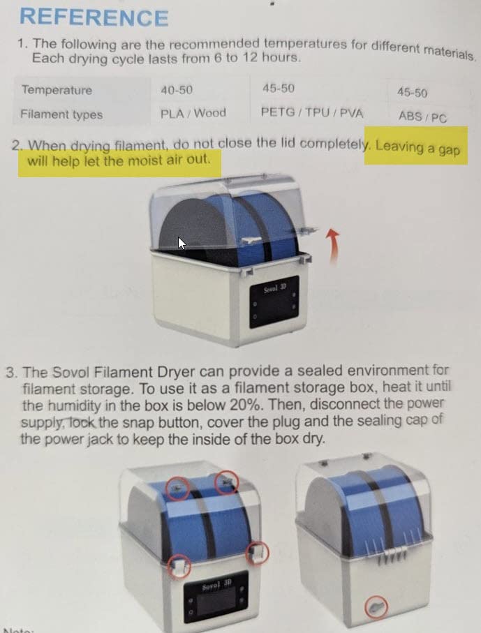 Sovol Filament Dryer 2026, SH01 Filament Dehydrator 3D Printer Spool Holder customer photo 2